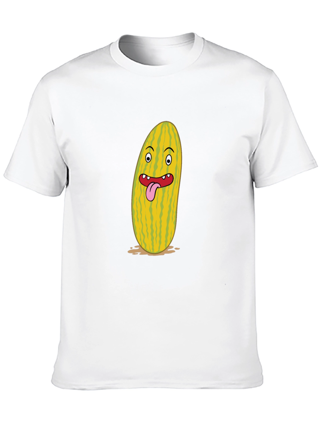 Black Funny Cartoon Pickle Graphic Black T-Shirt view 10