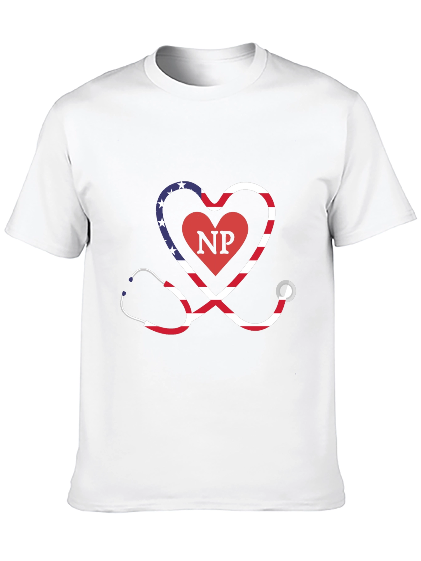 Black Nurse Practitioner Stethoscope Heart T-Shirt view 10