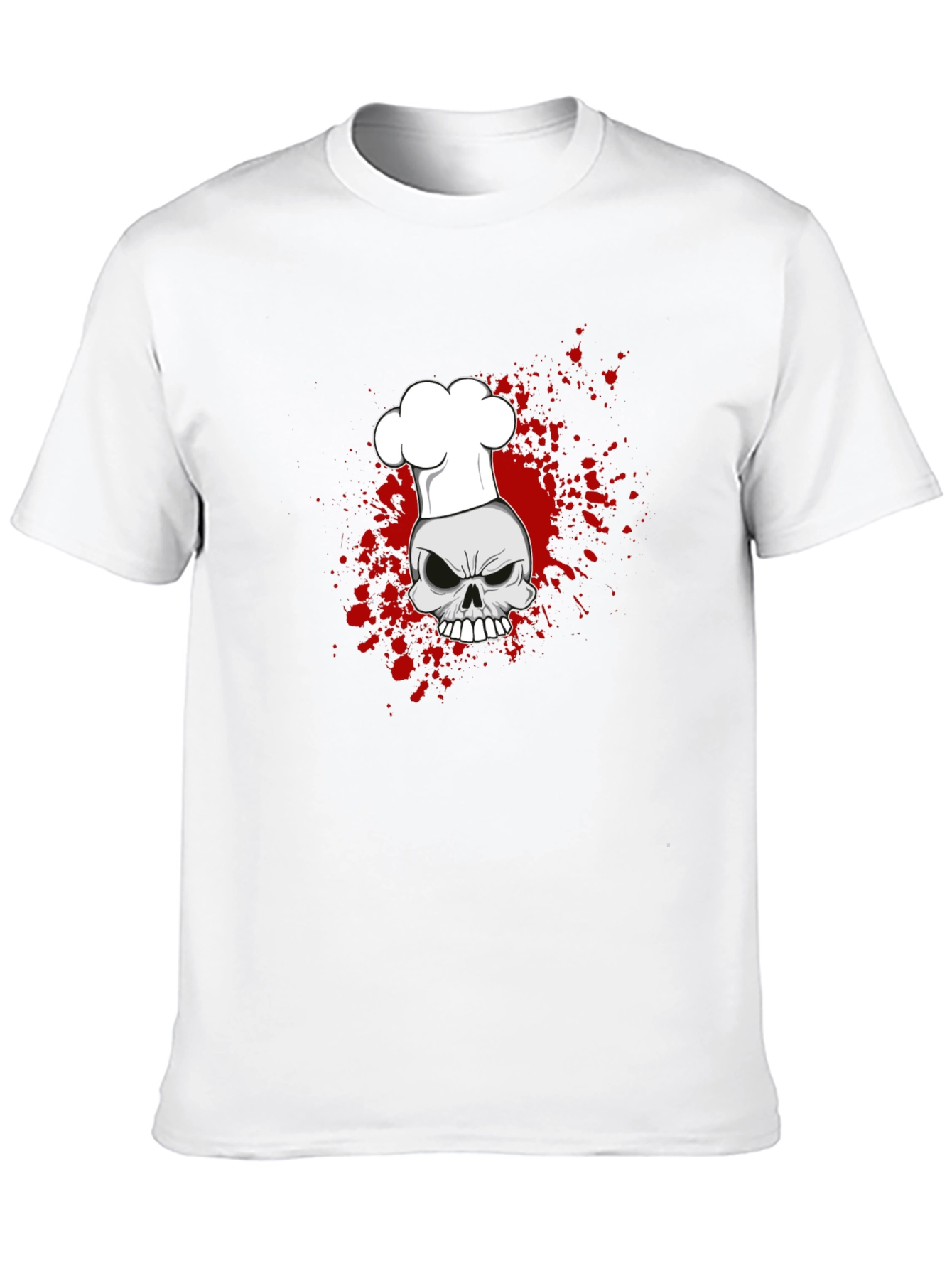 Black Chef Skull Graphic Tee - Culinary Horror Style view 10