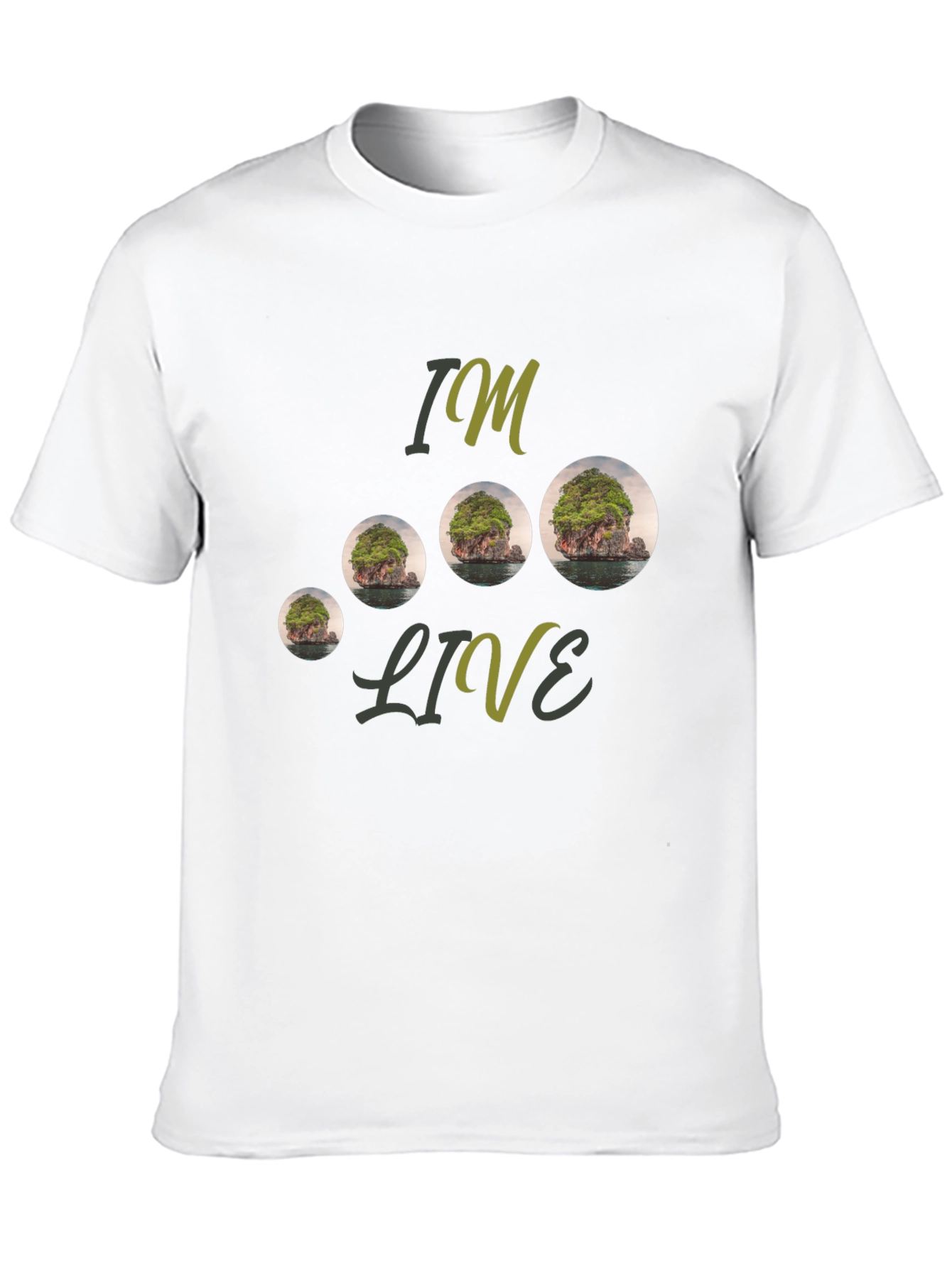 Black Island Landscape Graphic Tee view 10