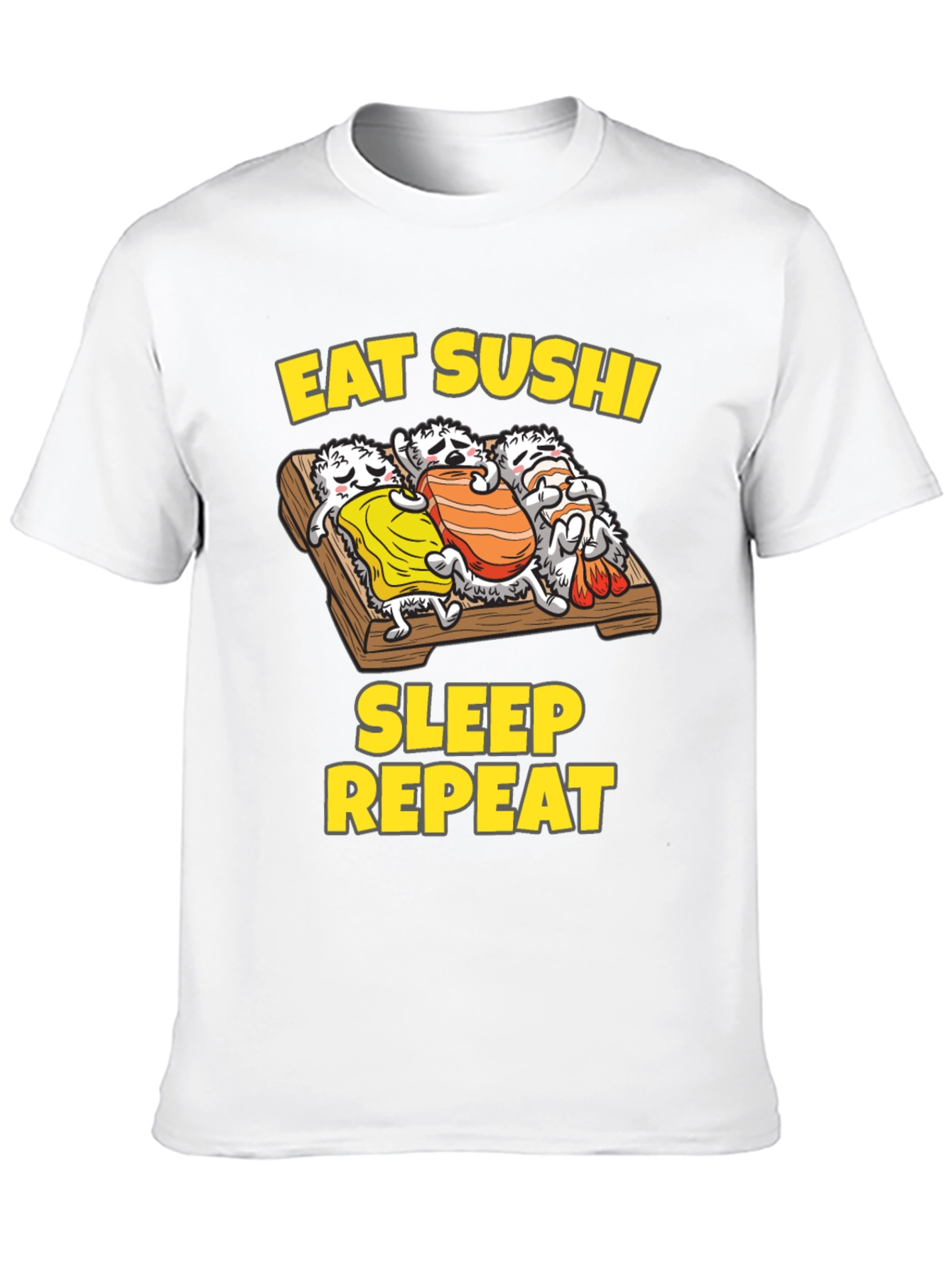 Black Eat Sushi Sleep Repeat Graphic Tee view 10