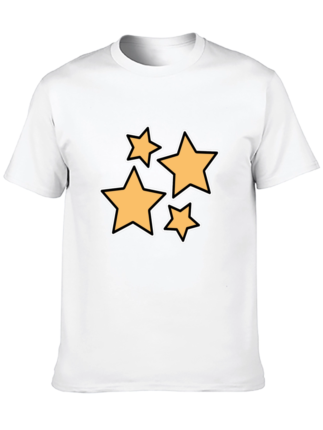 Black Stylish Black T-Shirt with Star Design view 10
