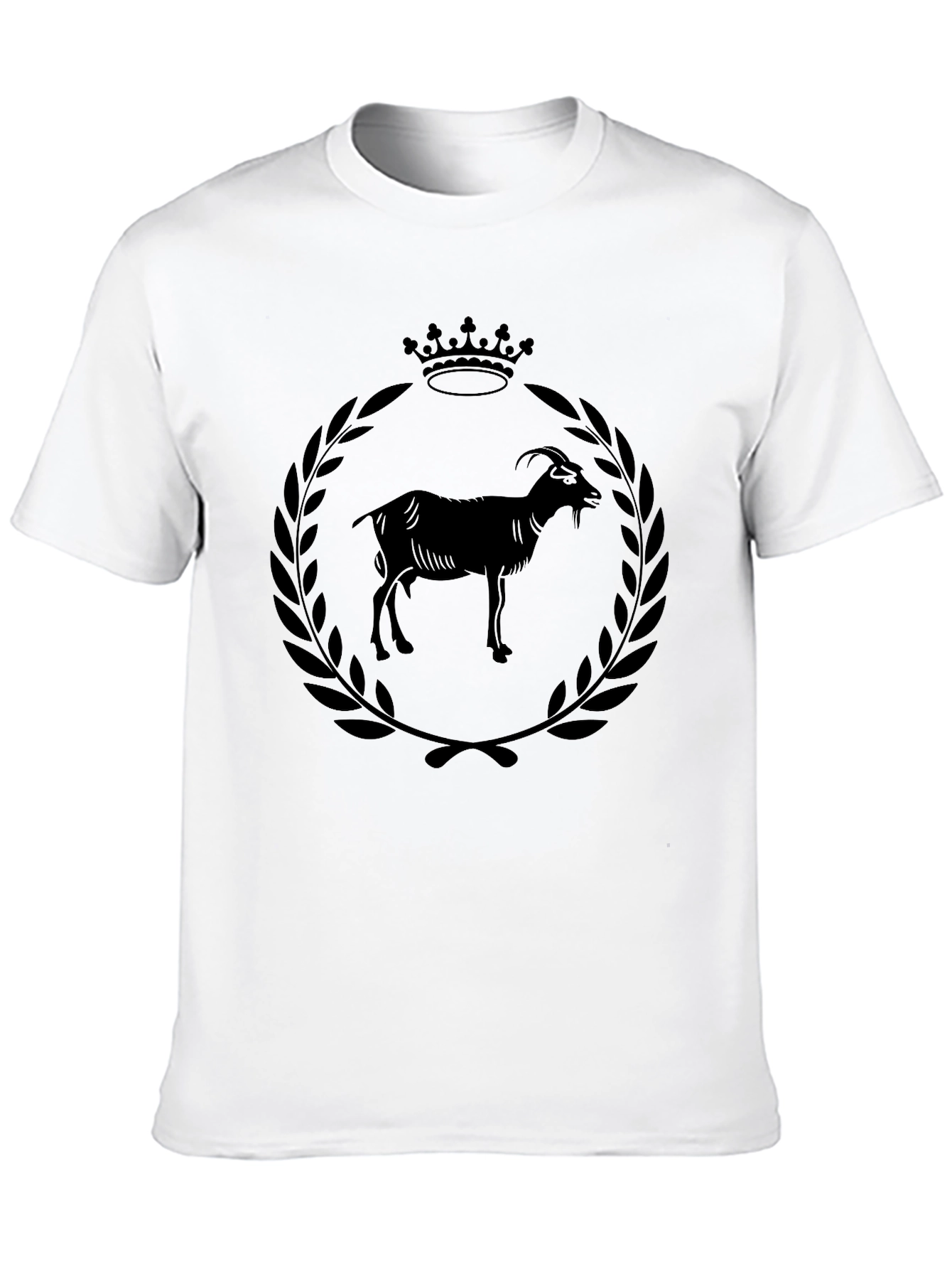 Black Goat Crown Wreath Black T-Shirt view 10