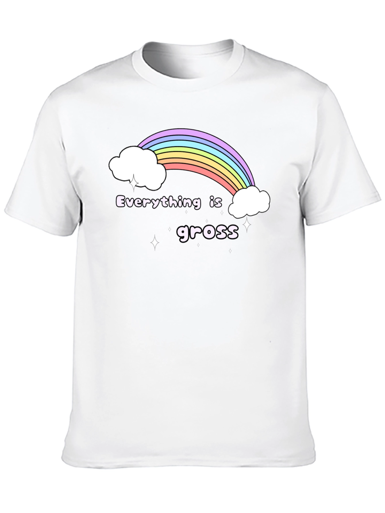 Black Everything is Gross Rainbow T-Shirt - Black Graphic Tee view 10