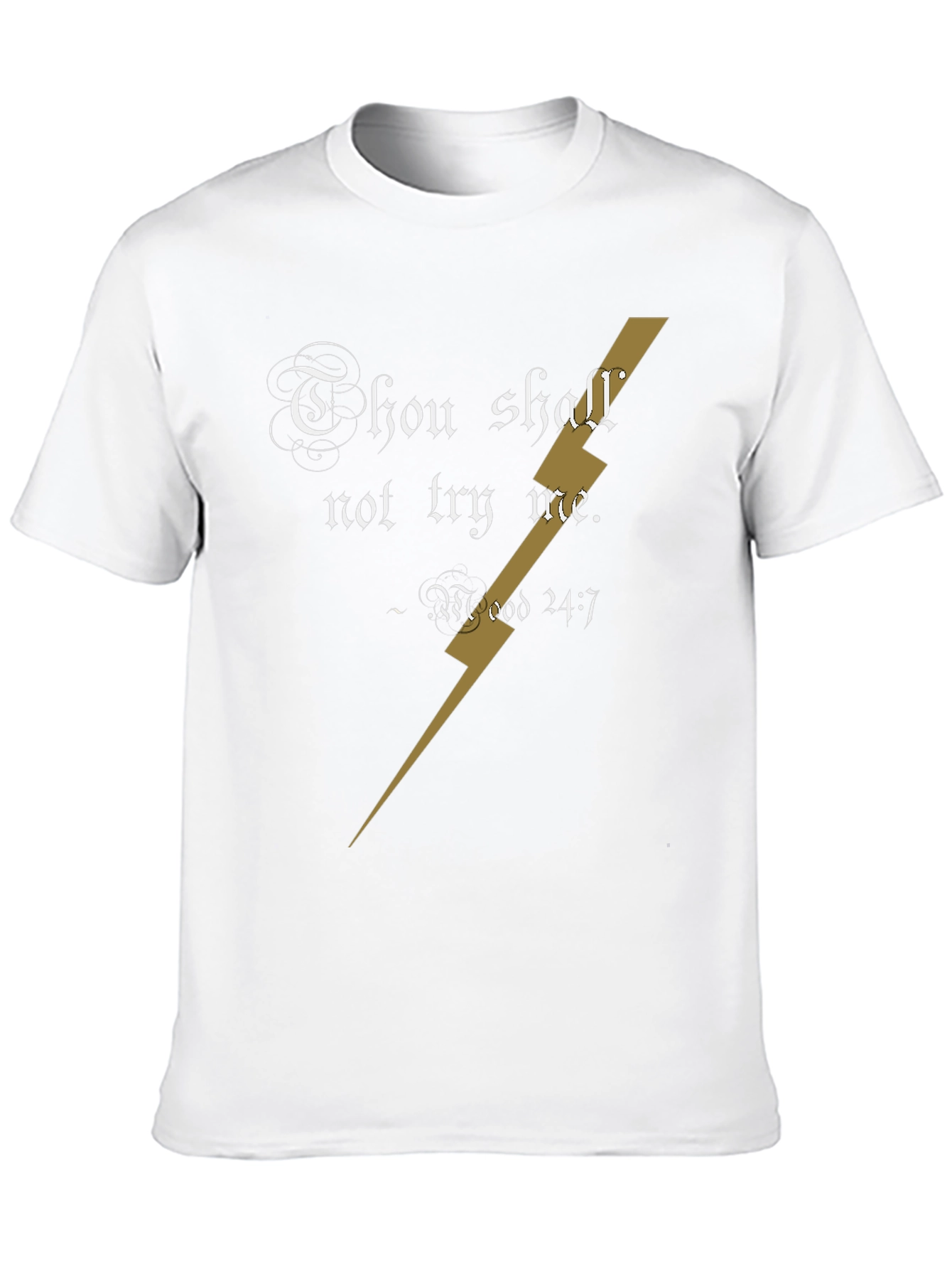 Black Thou Shalt Not Try Me T-Shirt - Funny Graphic Tee view 10