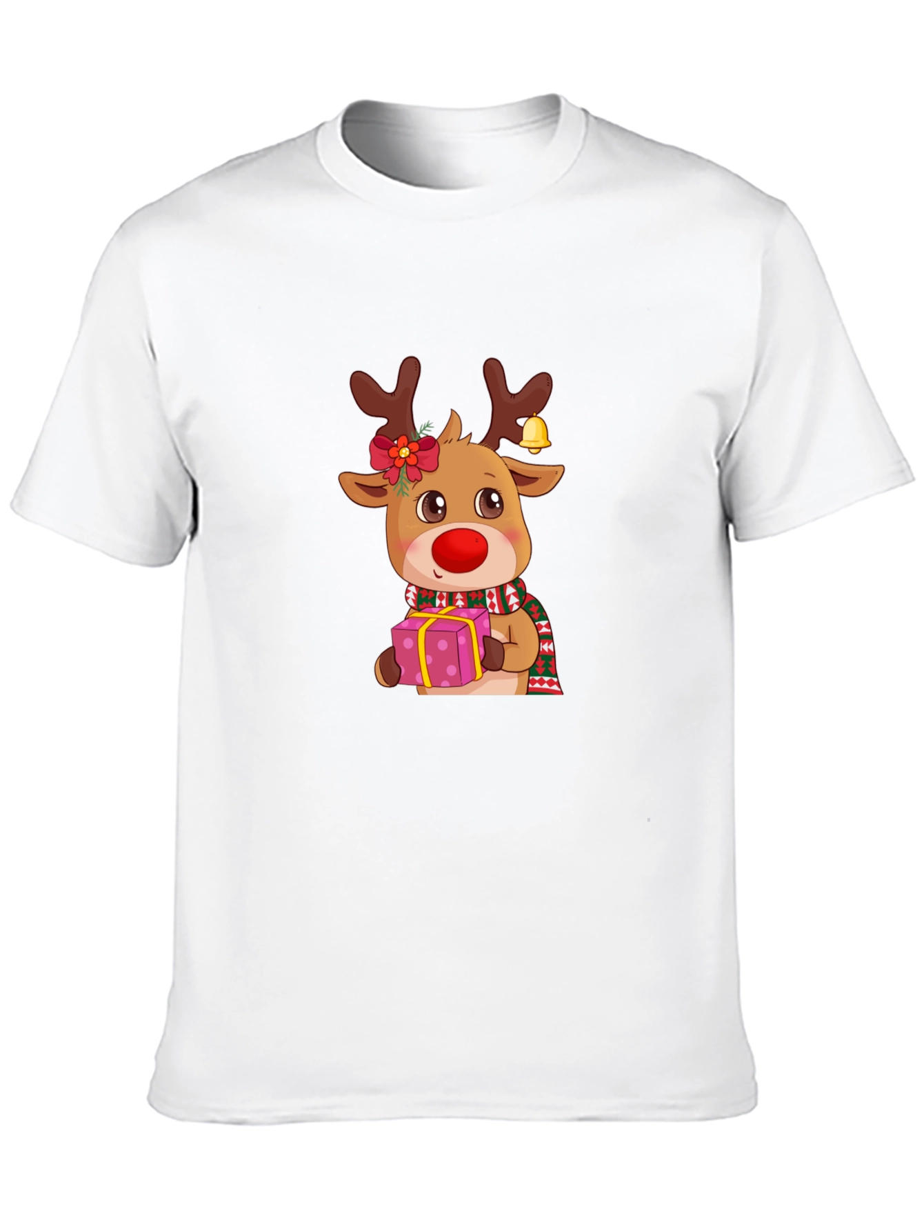 Black Christmas Reindeer Graphic Tee view 10