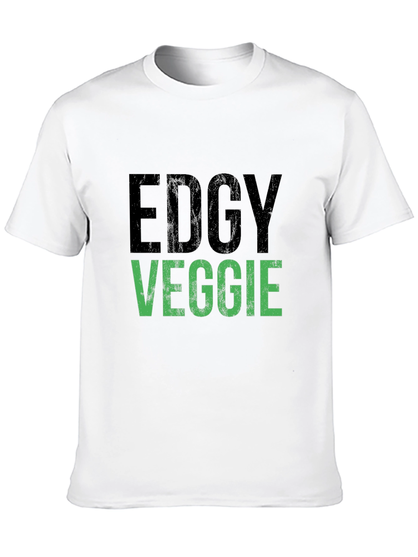 Black Edgy Veggie Graphic T-Shirt - Vegan Style view 10