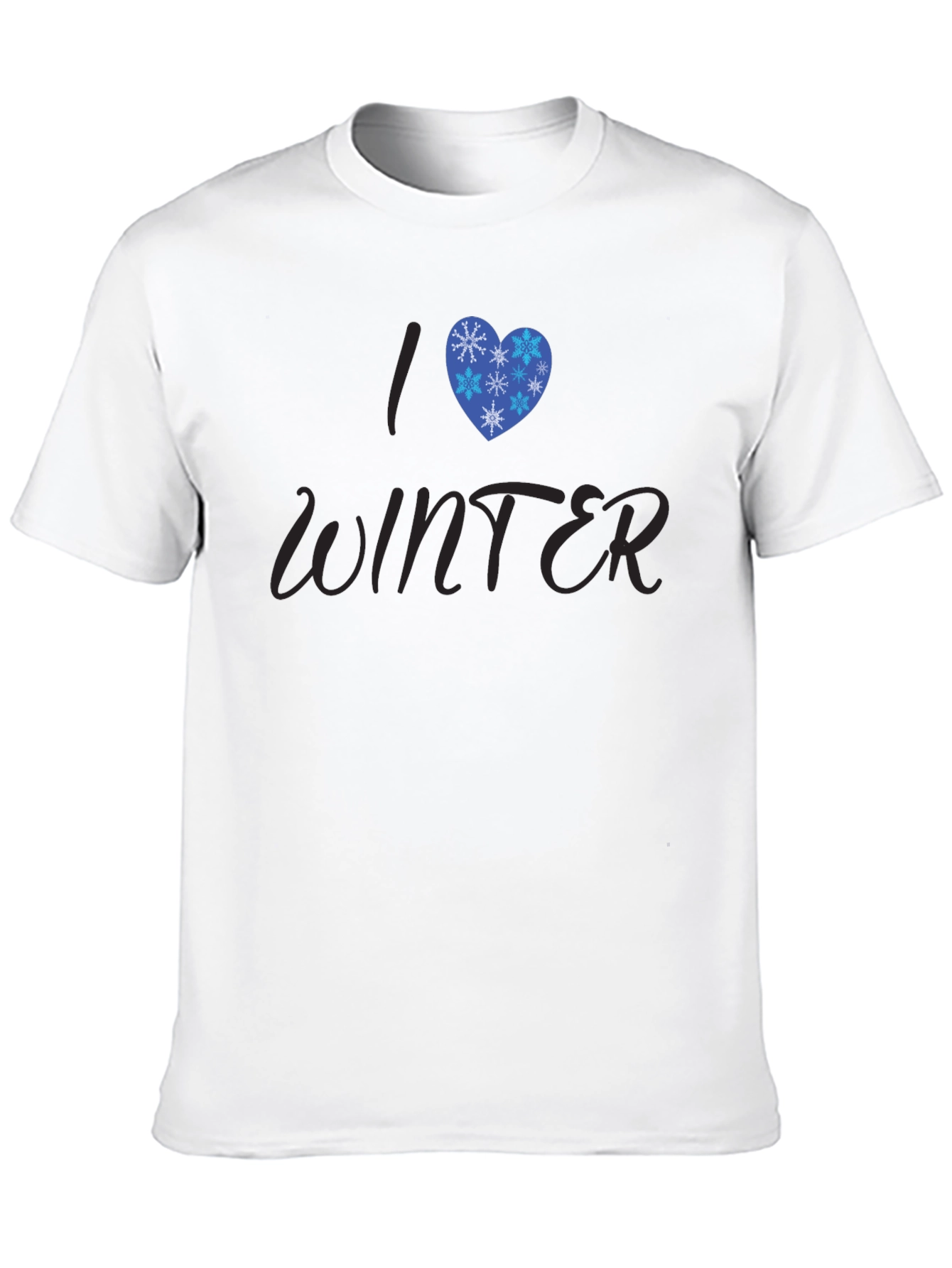 Black I Heart Winter Graphic Tee - Stylish Seasonal T-Shirt view 10