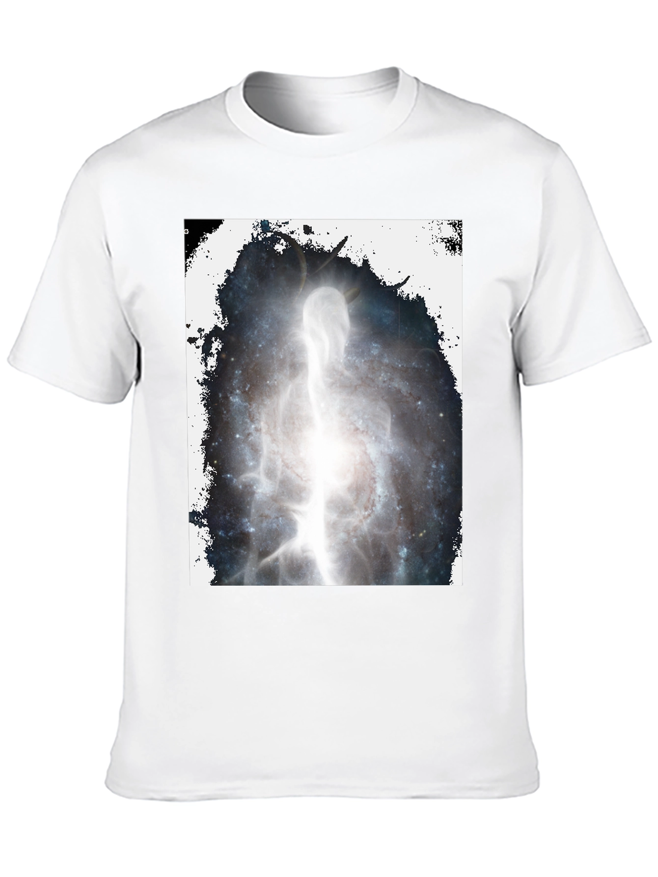Black Cosmic Being Black Graphic T-Shirt view 10