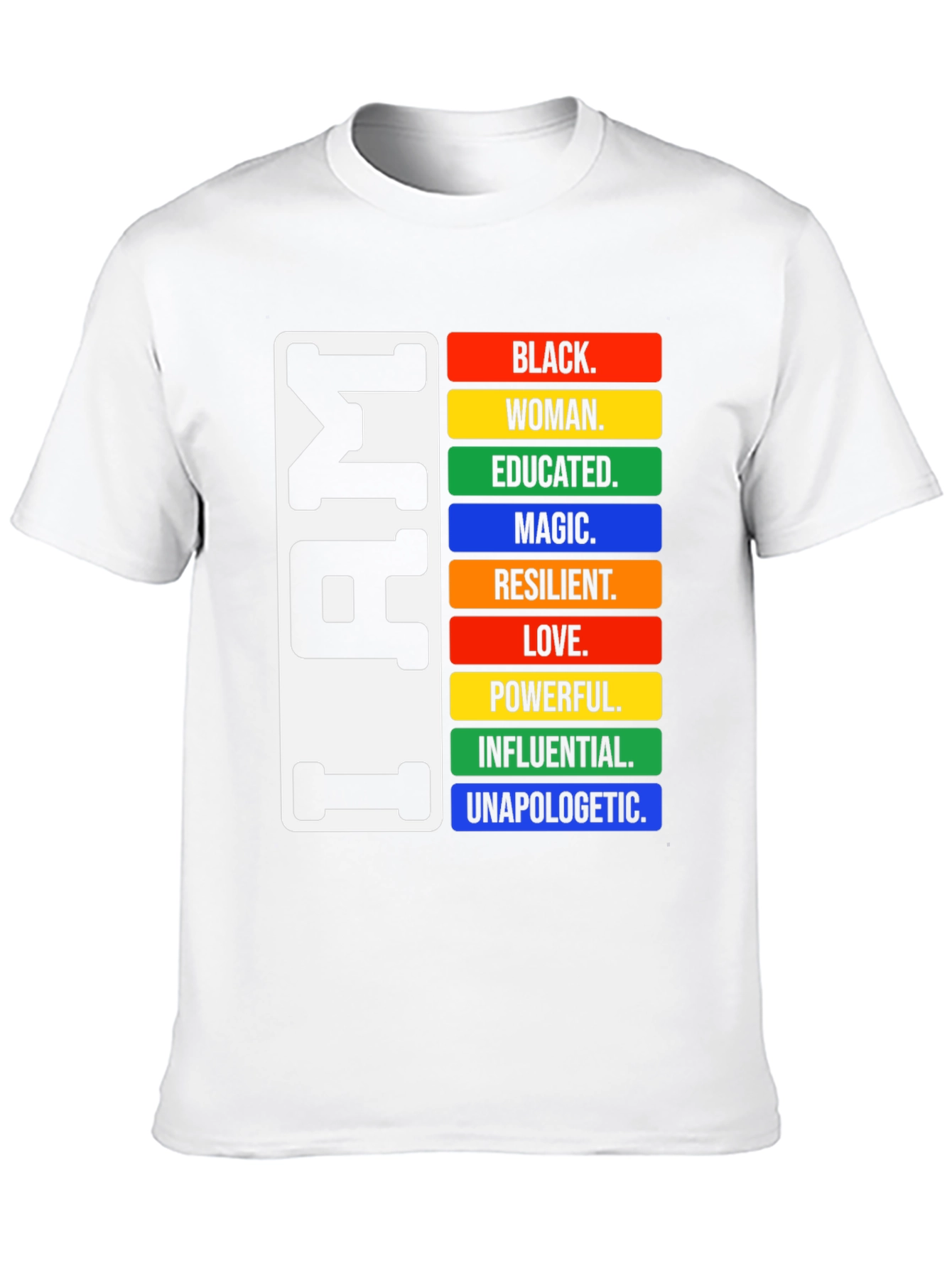 Black I AM Black Woman T-Shirt view 10