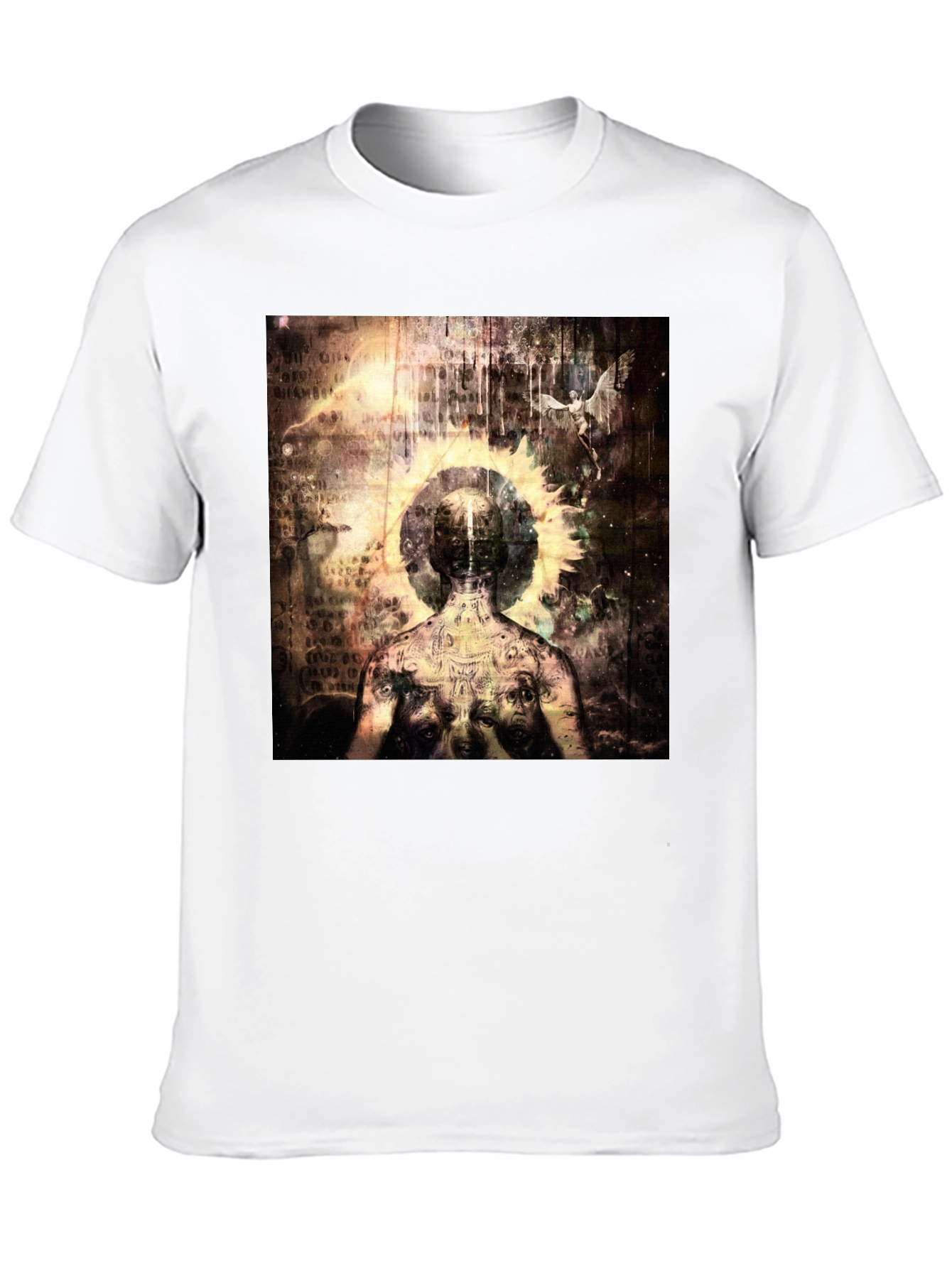 Black Abstract Art Graphic Tee - Black view 10