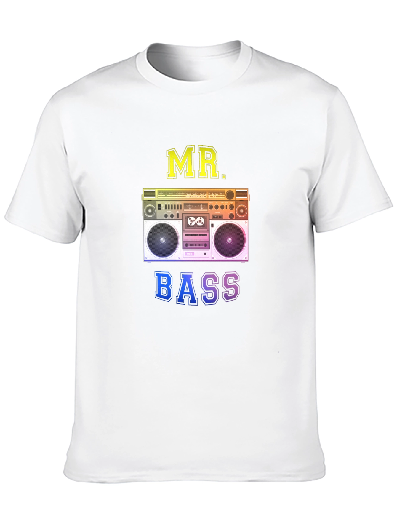 Black Mr. Bass Retro Boombox Graphic Tee - Black view 10