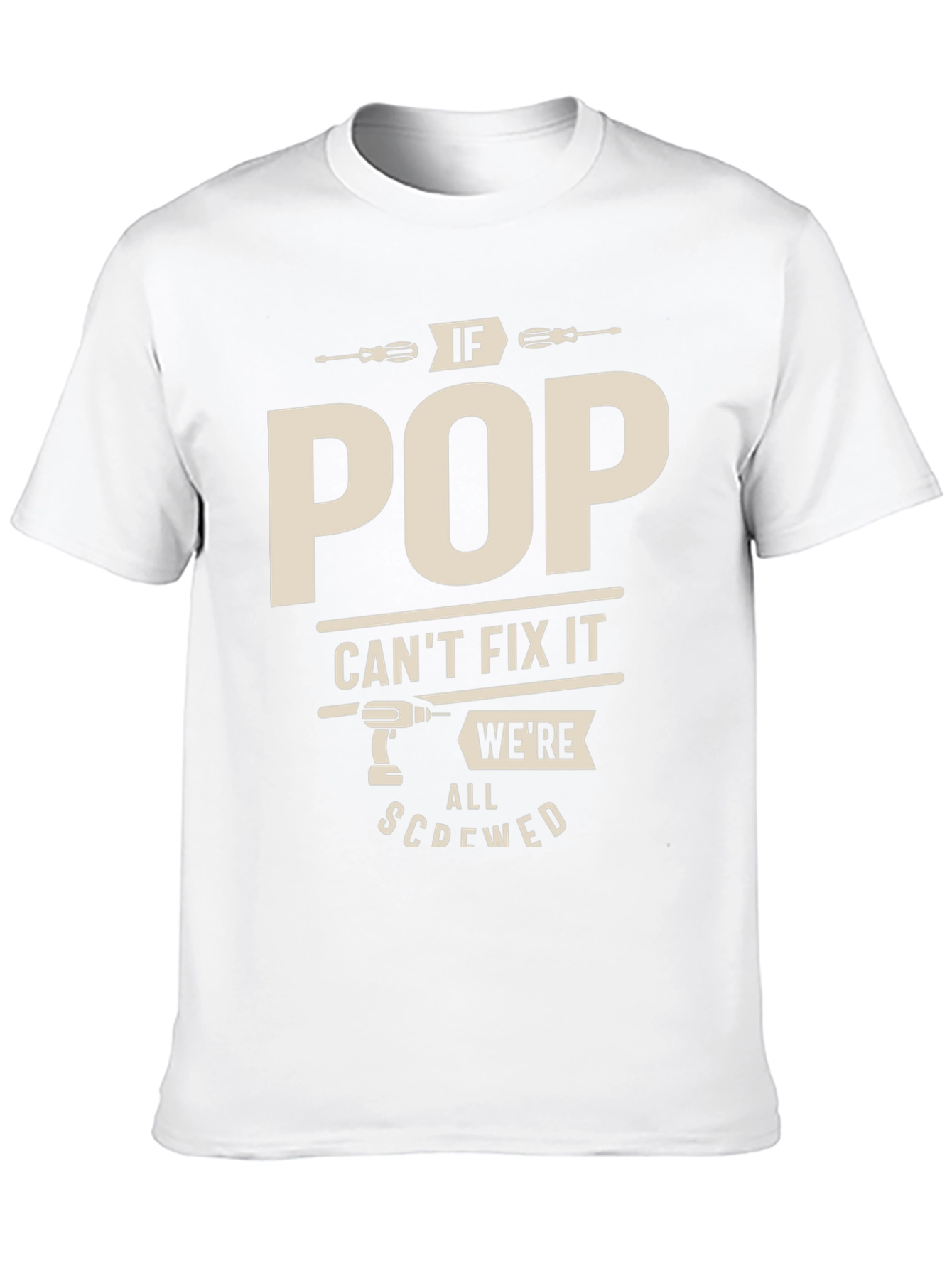 Black Funny "If Pop Can't Fix It" Graphic T-Shirt view 10