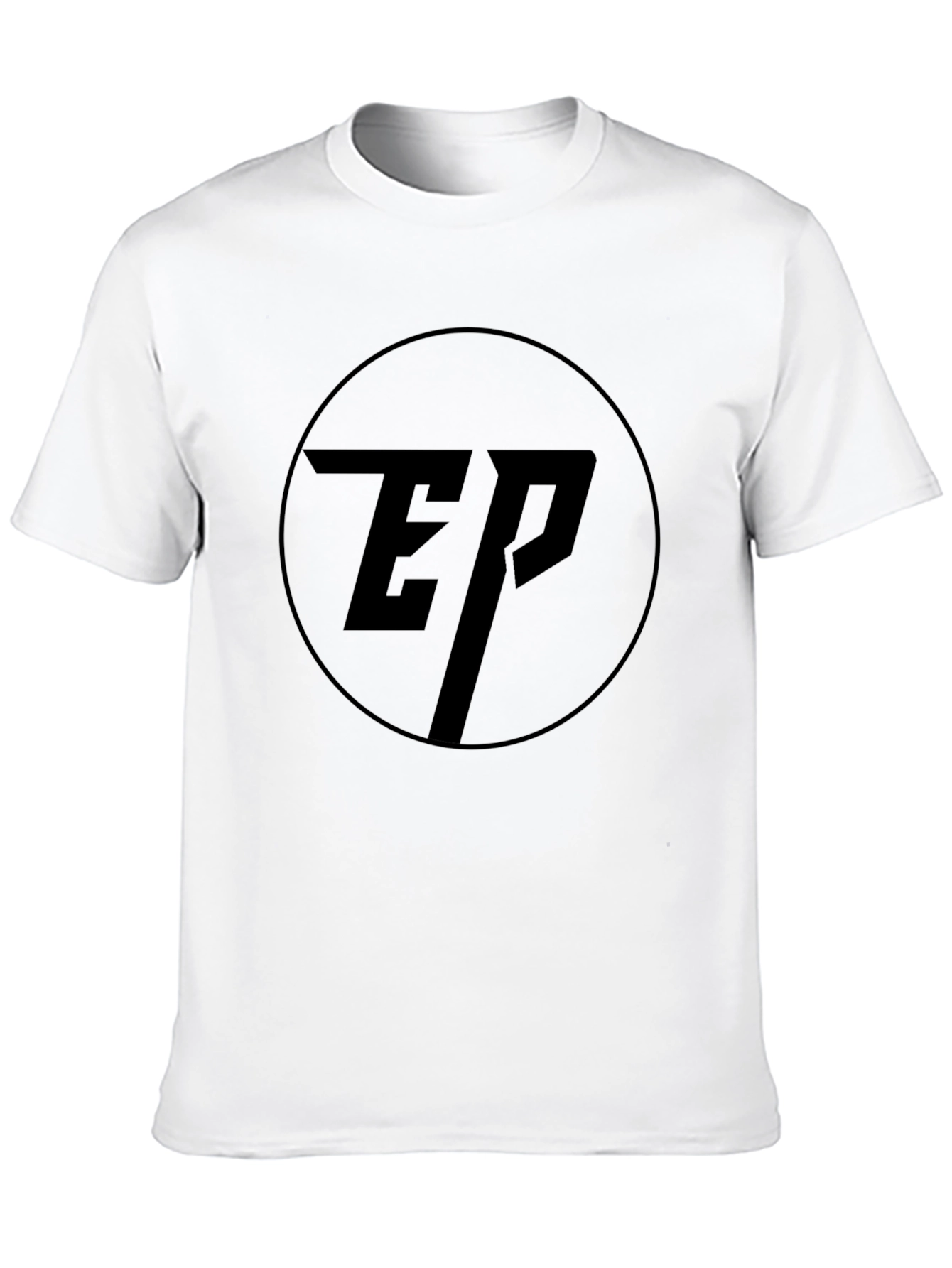 Black Men's Black EP Logo T-Shirt - Modern Minimalist Design view 10
