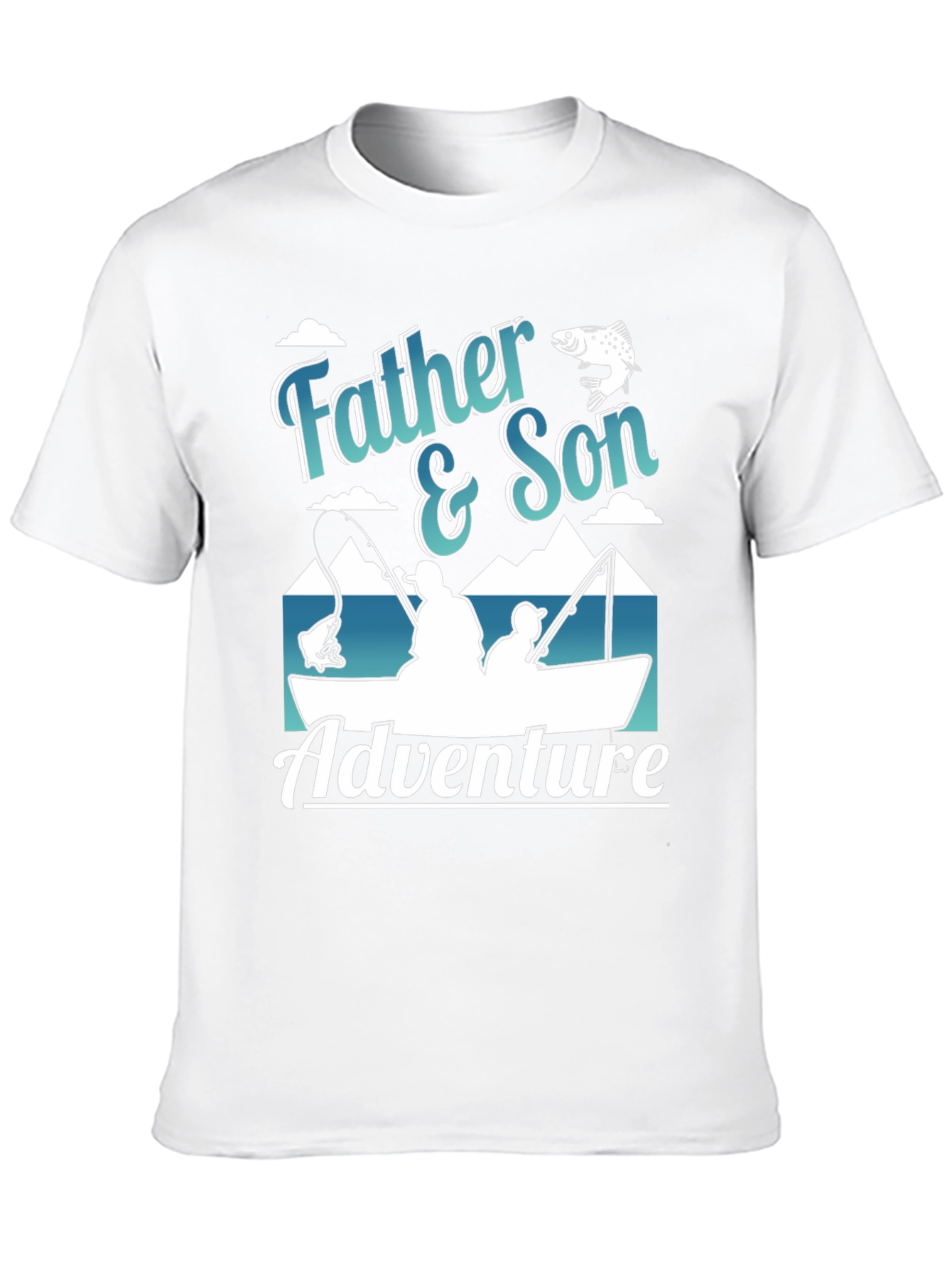 Black Father & Son Adventure Fishing T-Shirt view 10
