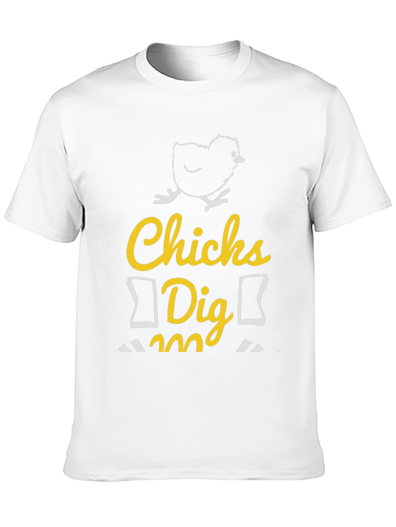 Black Funny Chicks Dig Me Graphic T-Shirt view 10