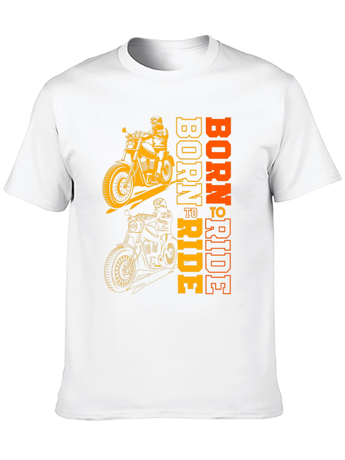 Black Born to Ride Motorcycle Graphic Tee - Black view 10