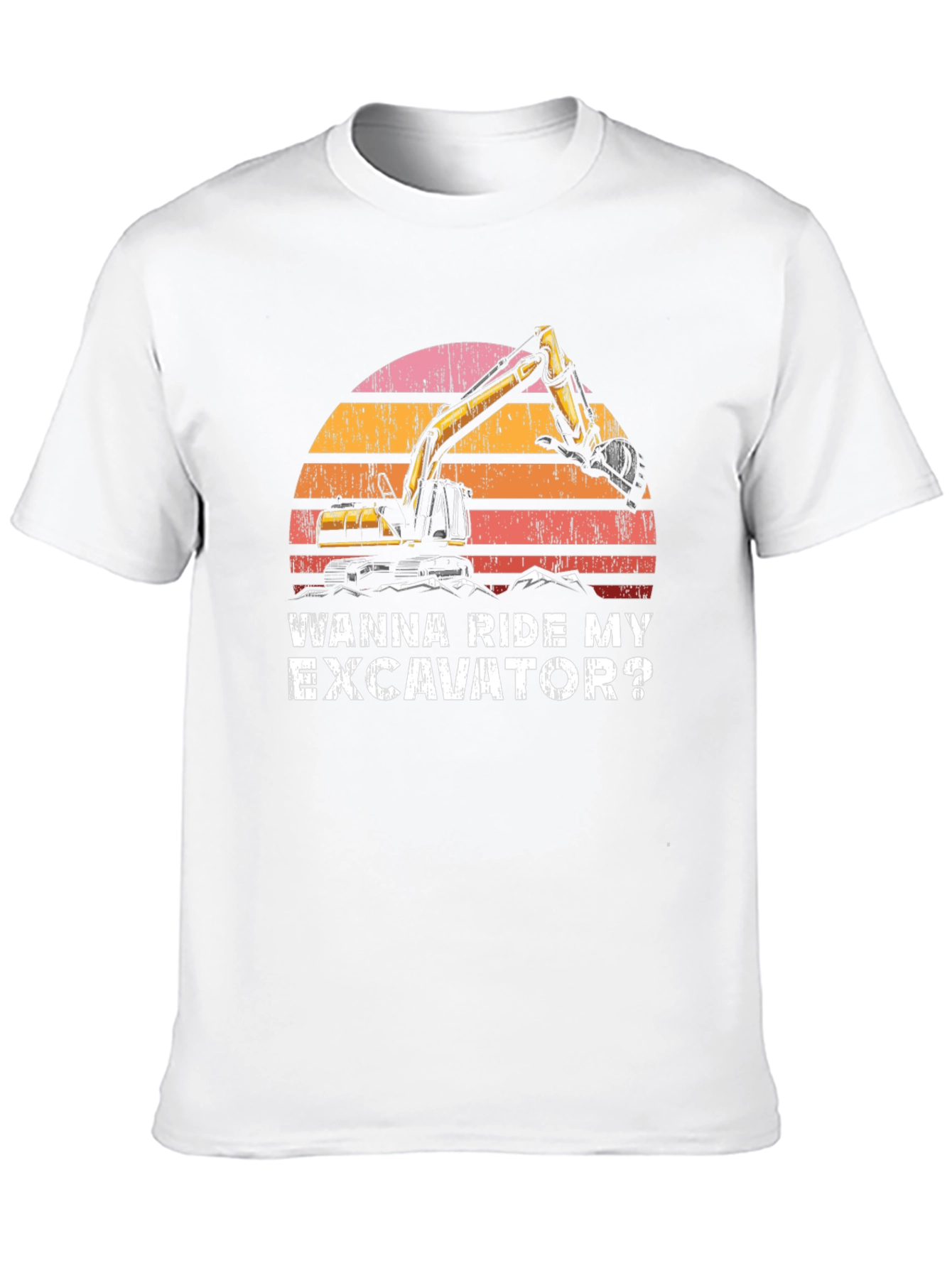 Black Wanna Ride My Excavator T-Shirt view 10