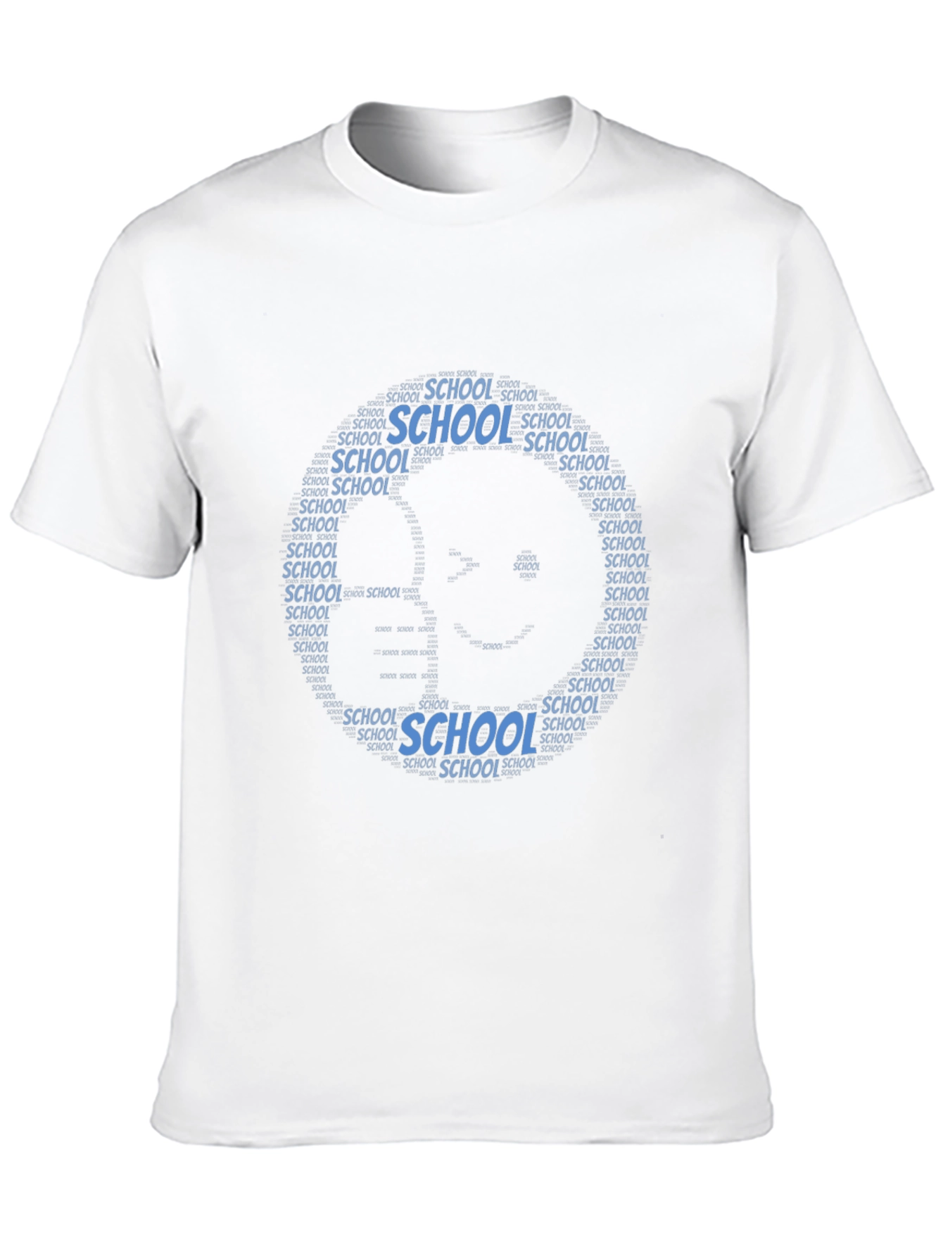 Black School Word Art Design T-Shirt view 10