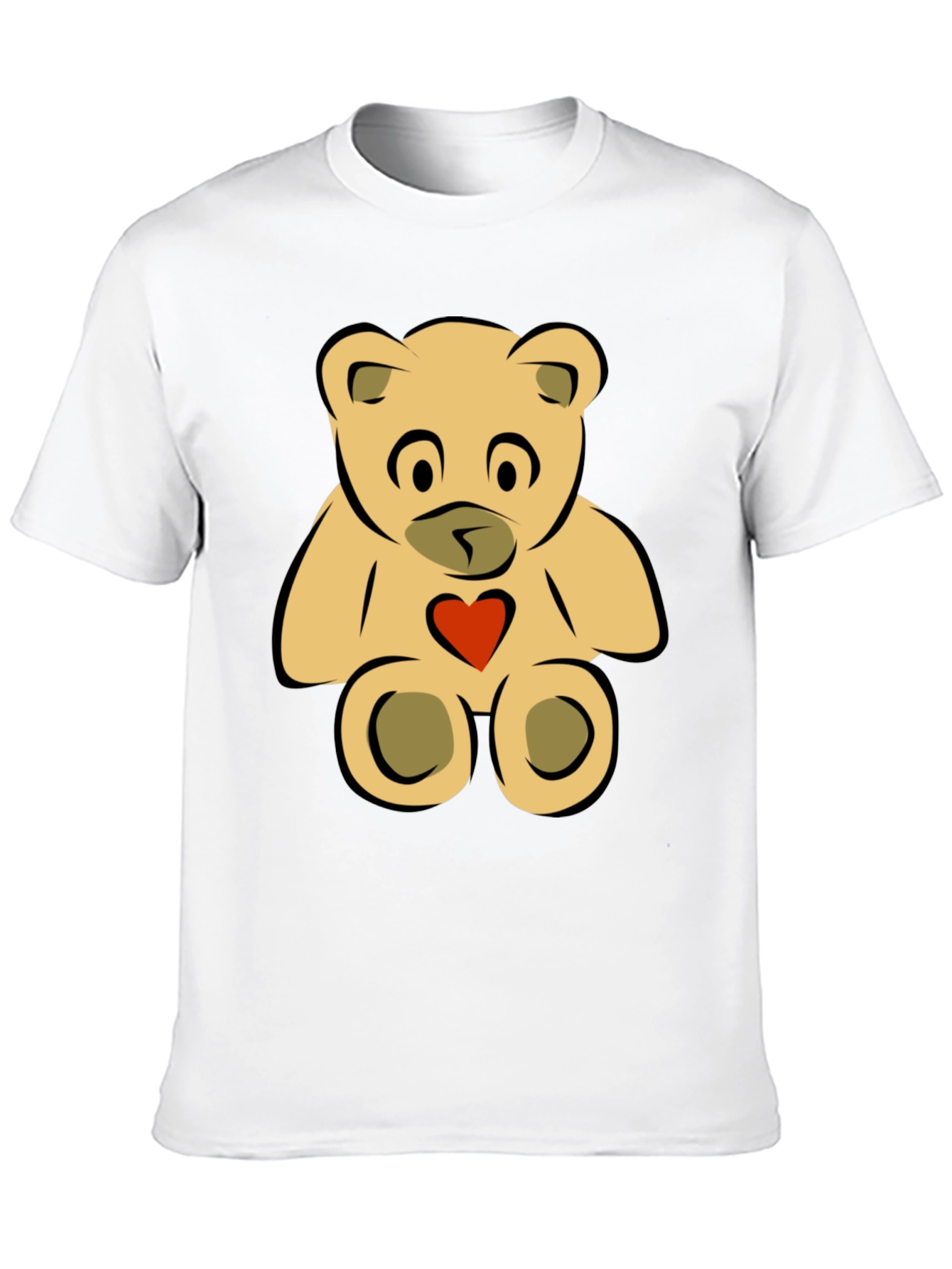 Black Cute Teddy Bear Graphic Tee - Black view 10