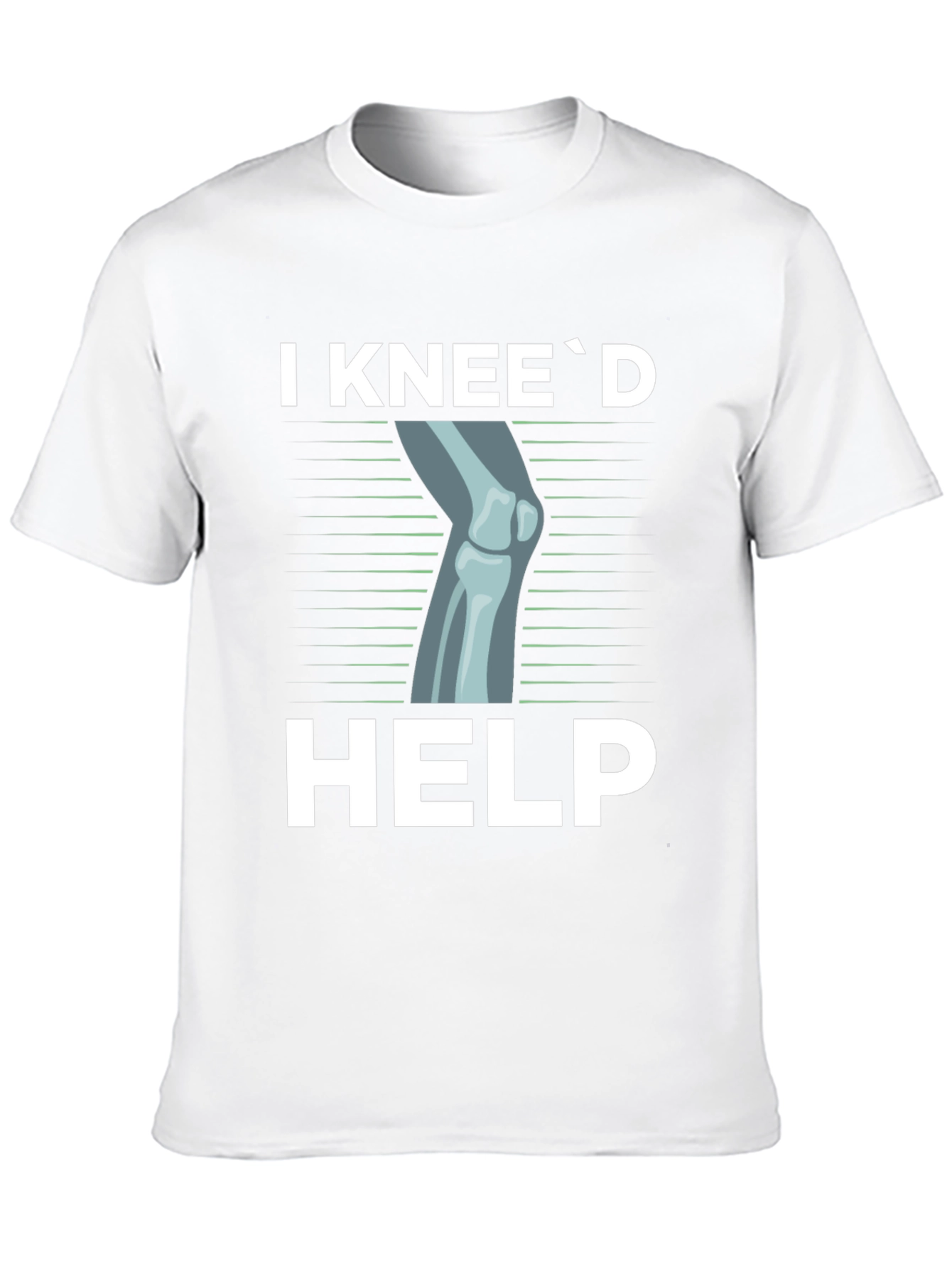Black I Knee'd Help Funny Bone T-Shirt view 10