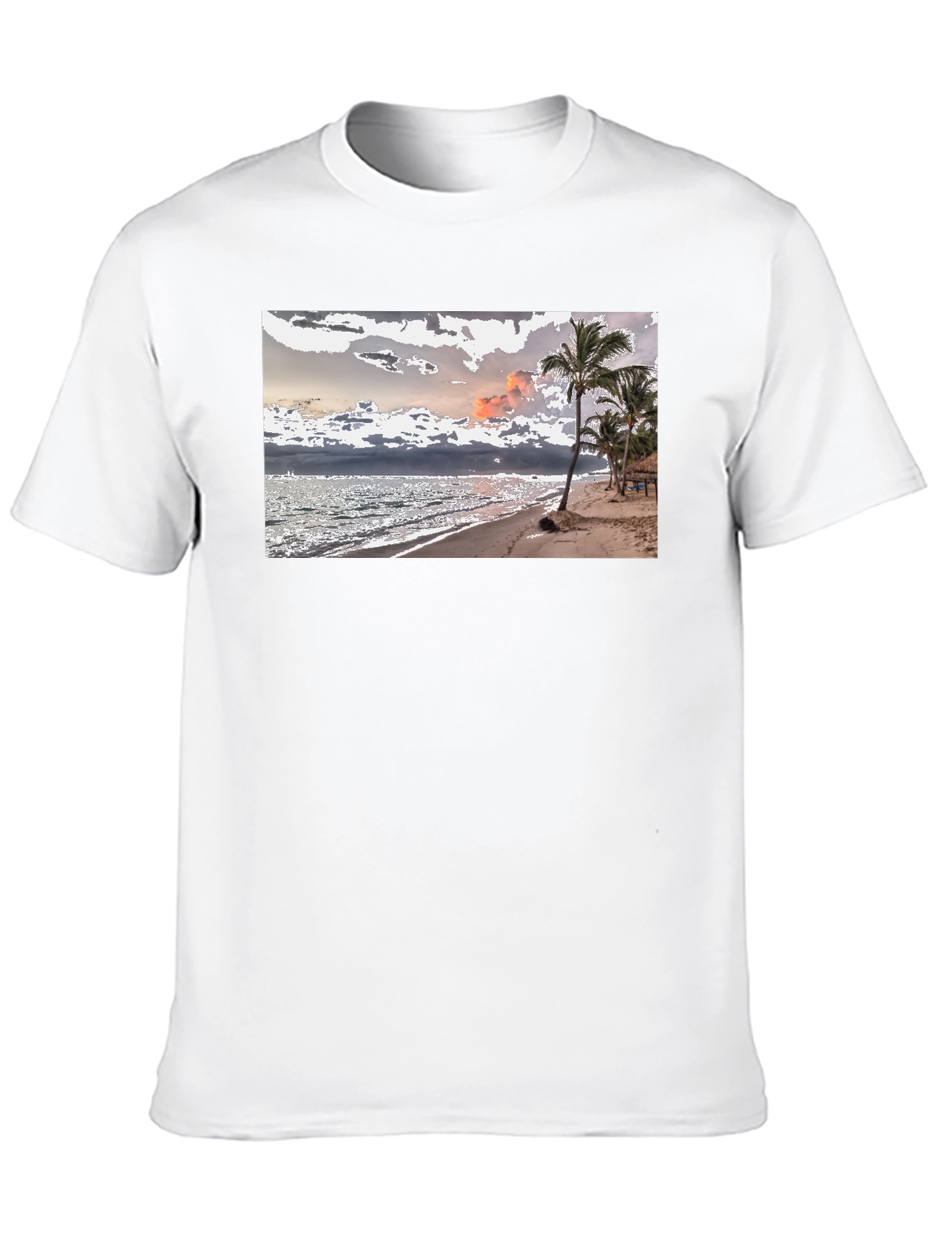 Black Beach Scene Graphic Tee view 10