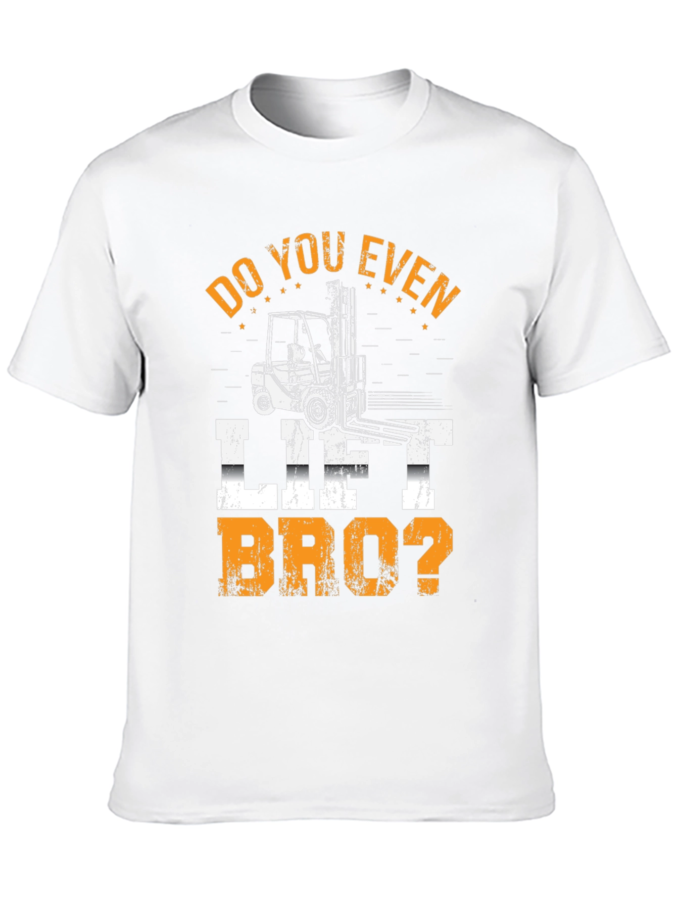 Black Do You Even Lift Bro? Forklift T-Shirt view 10