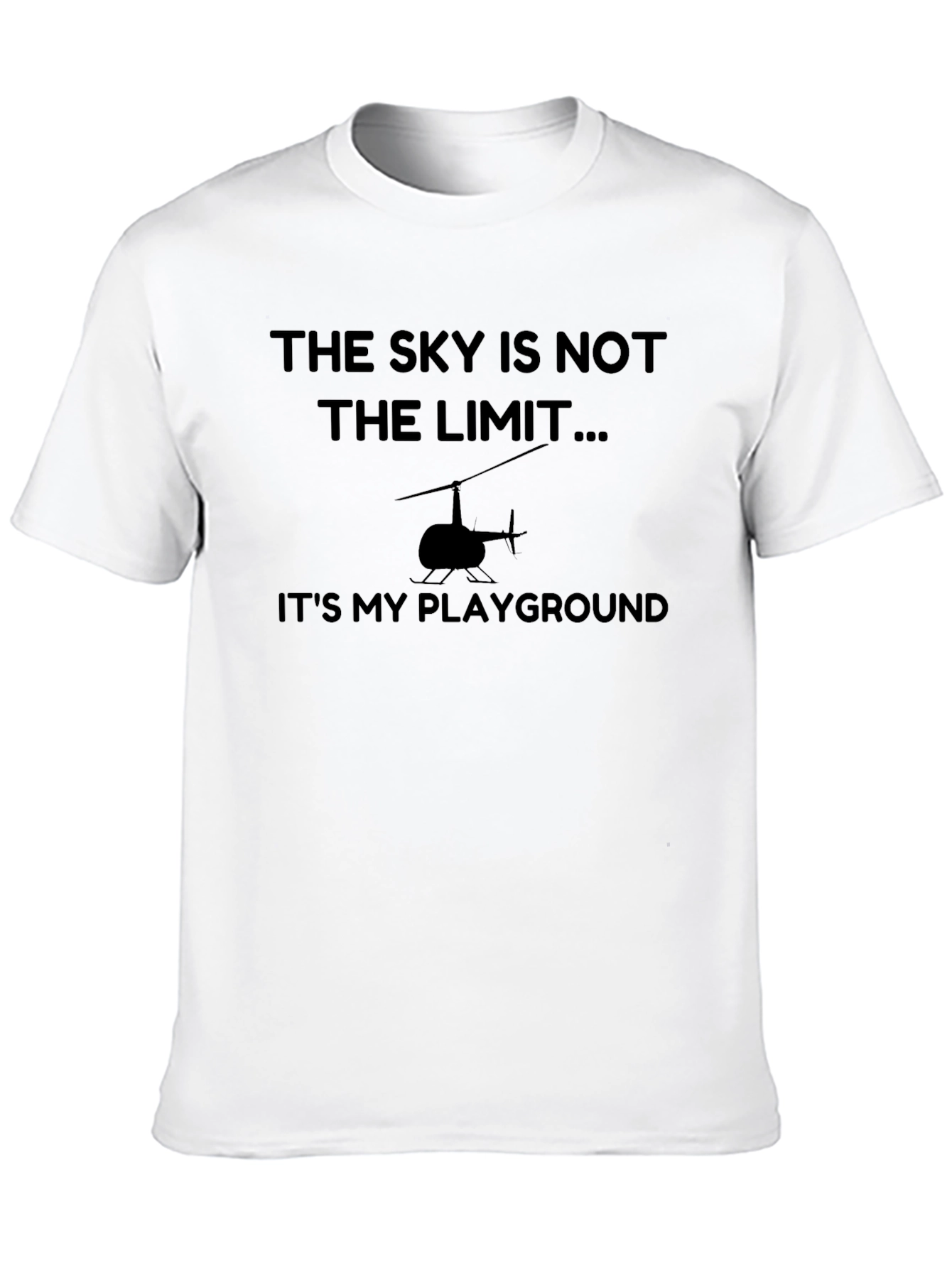 Black Sky's Not The Limit Helicopter T-Shirt view 10