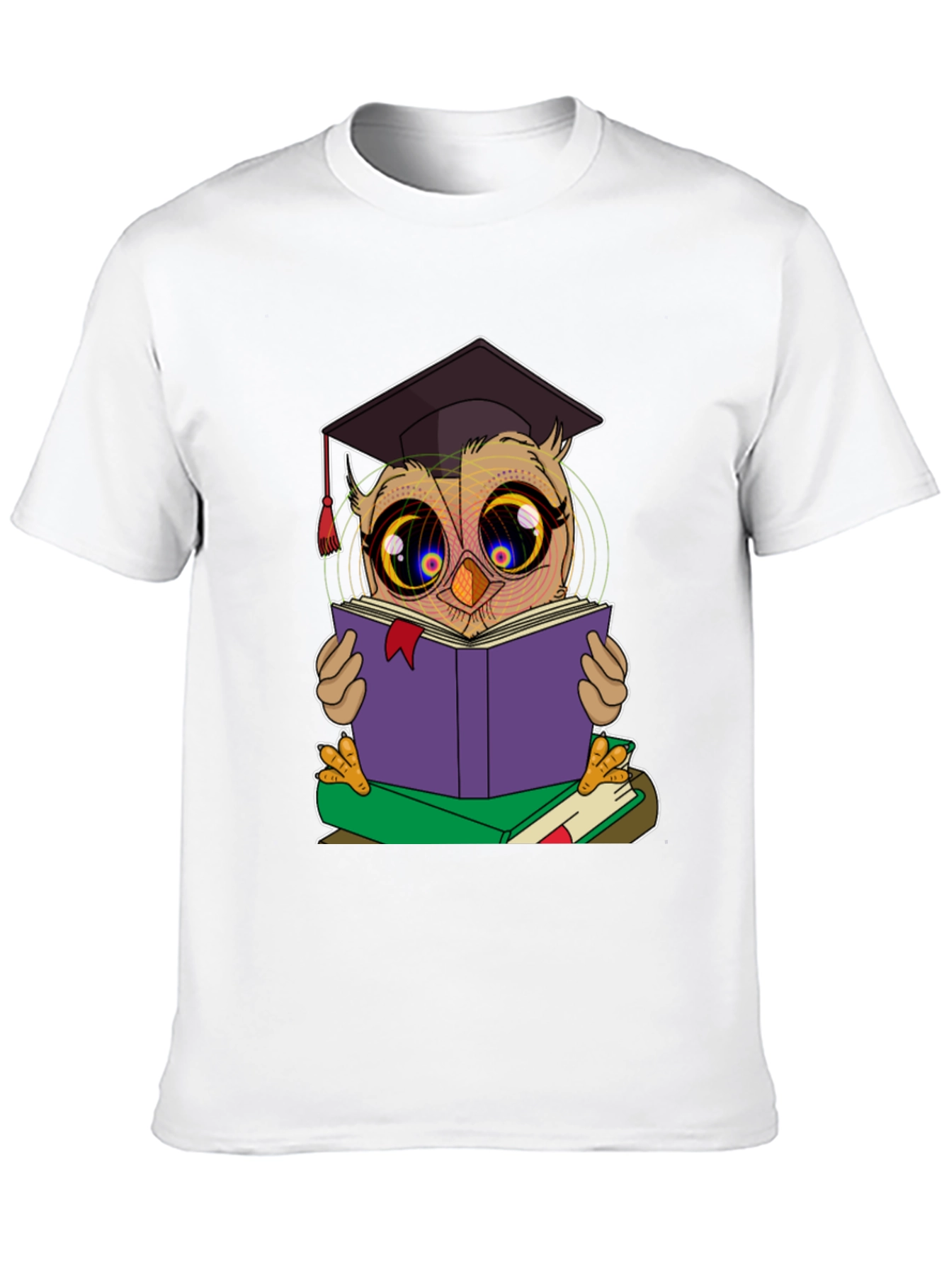 Black Owl Reading Book T-Shirt view 10