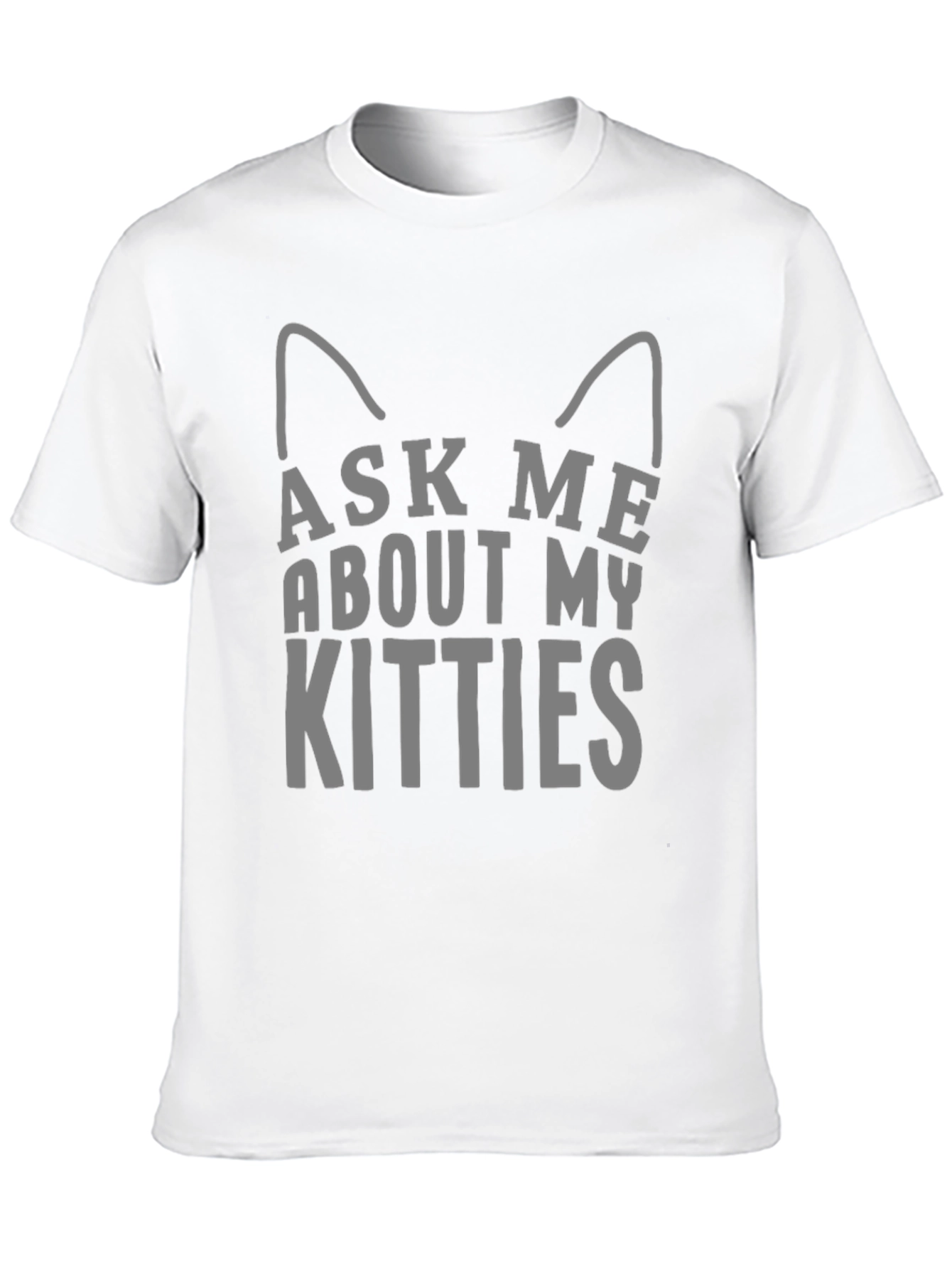 Black Ask Me About My Kitties T-Shirt, Cat Lover Tee view 10