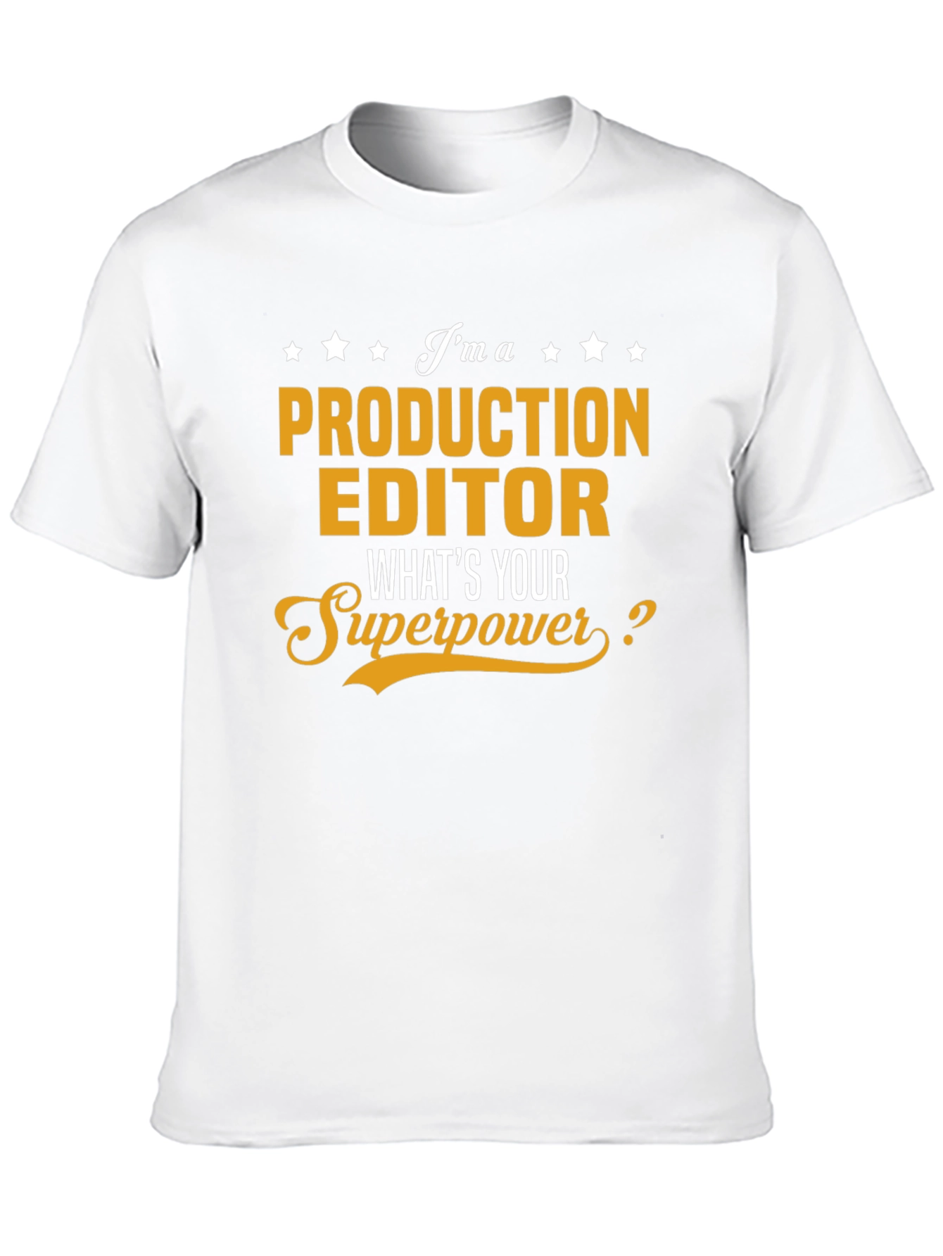 Black Production Editor Superpower T-Shirt view 10