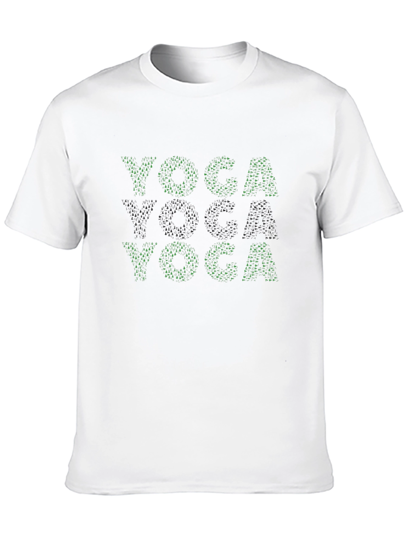 Black Yoga T-Shirt | Tree Silhouette Design view 10