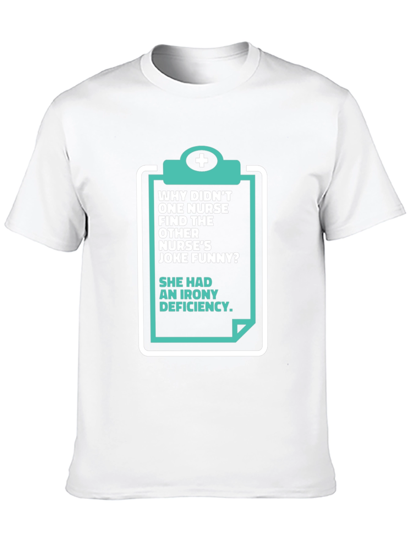 Black Funny Nurse T-Shirt - Irony Deficiency view 10