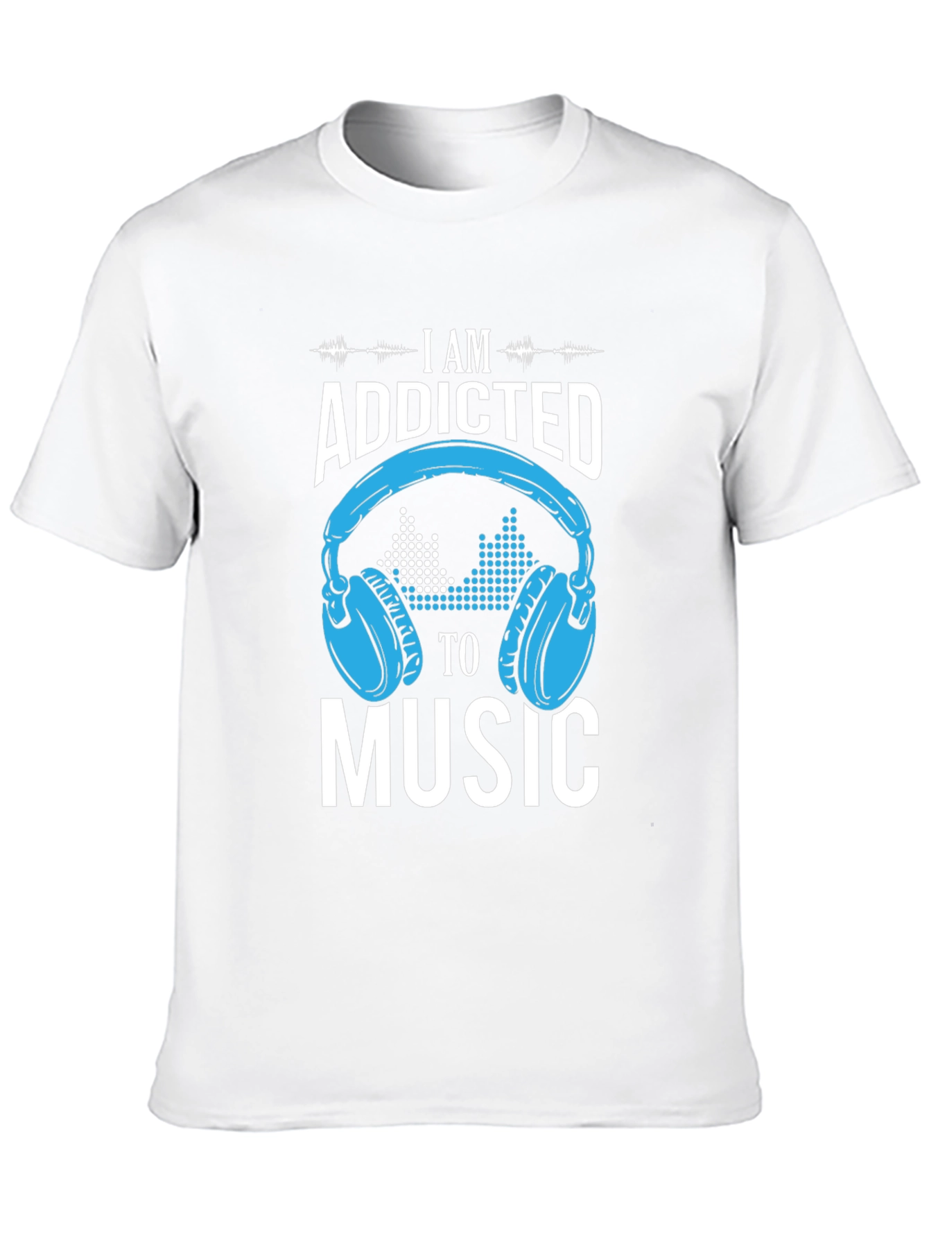 Black Addicted to Music Graphic Print T-Shirt view 10