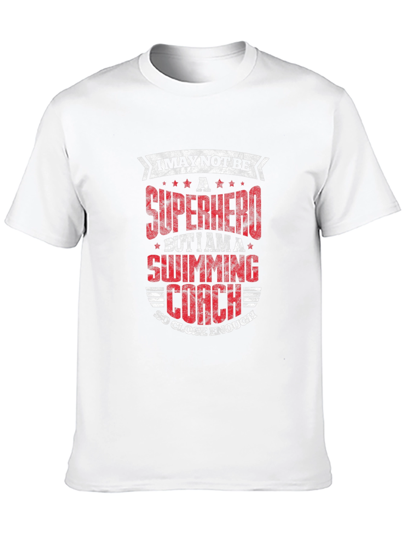 Black Superhero Swimming Coach Black T-Shirt view 10