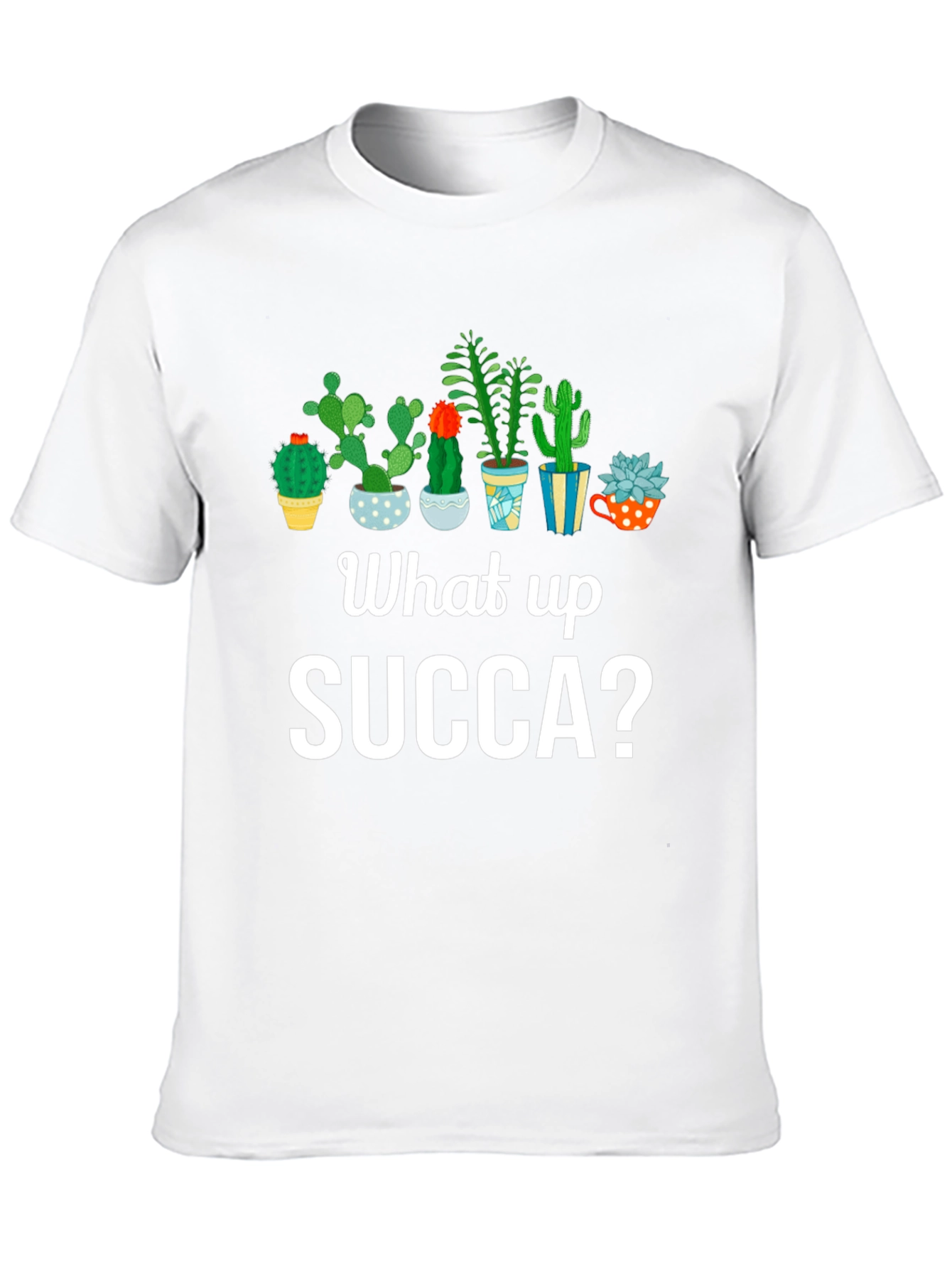 Black What up SUCCA? Cactus Graphic T-Shirt view 10