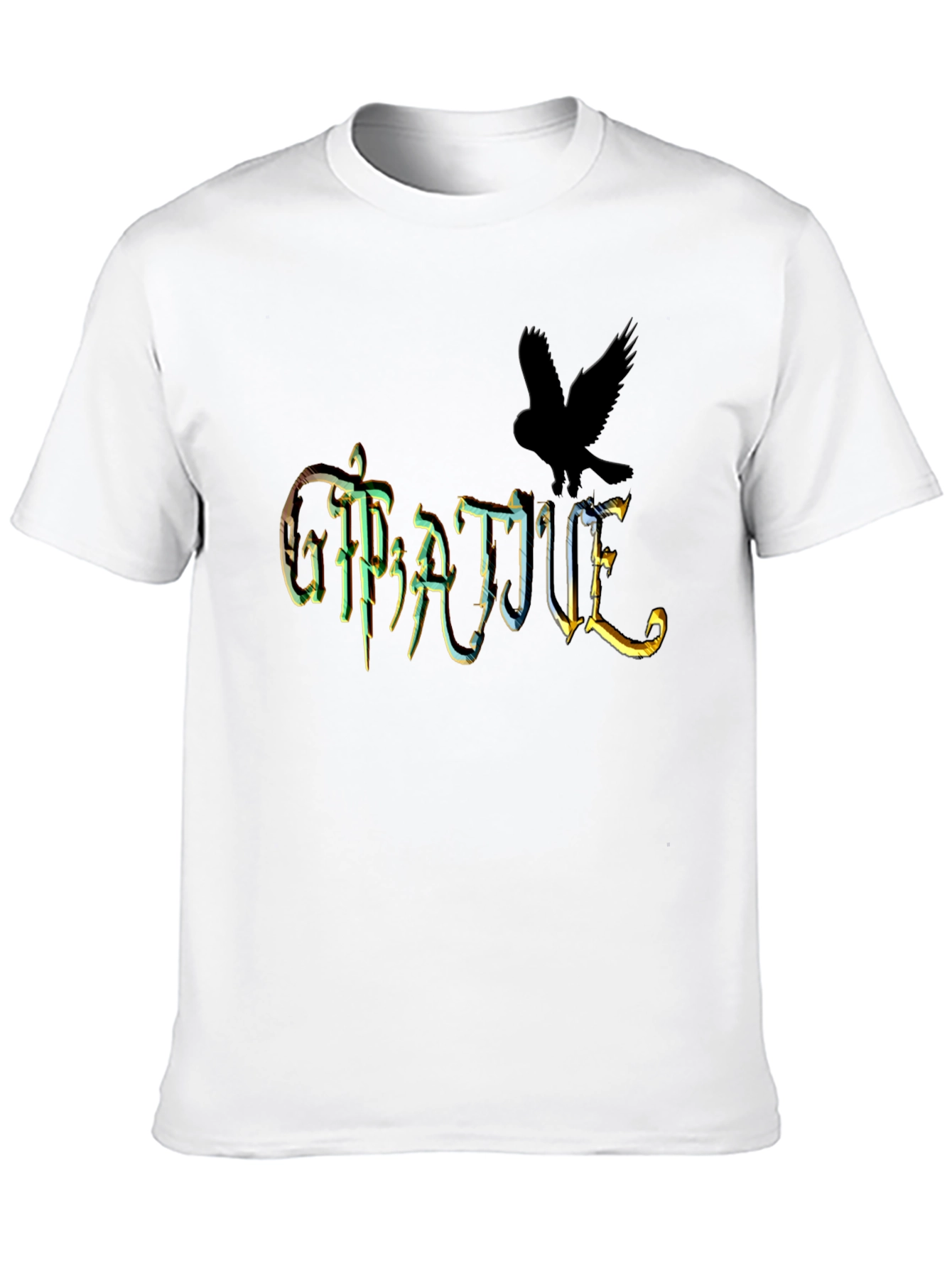 Black Gratitude Raven Graphic Tee - Unisex view 10