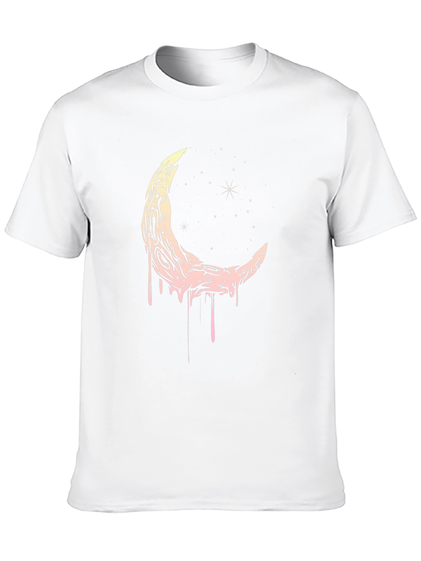 Black Crescent Moon Graphic Black T-Shirt view 10