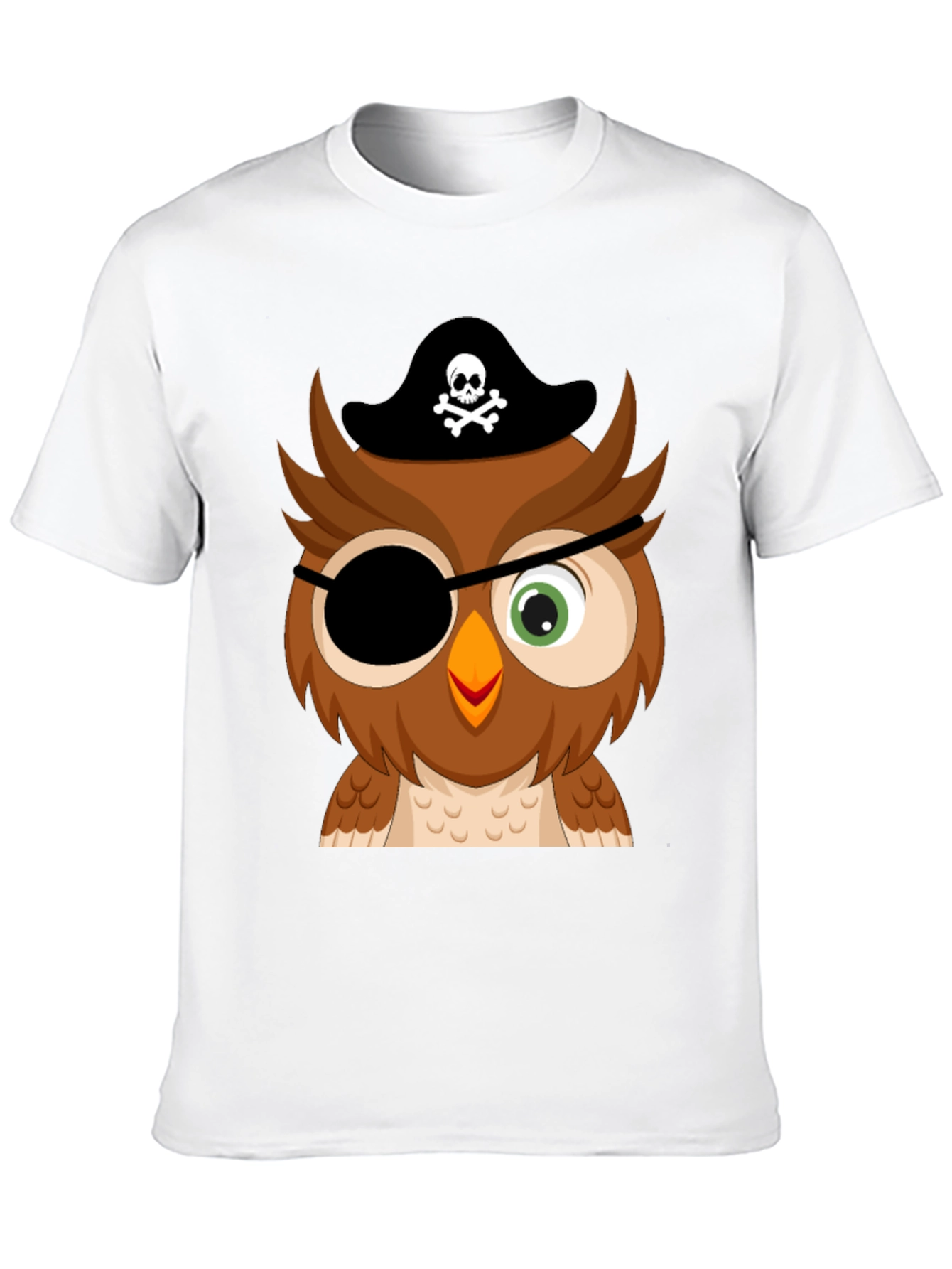 Black Pirate Owl Graphic Tee - Mens Black T-Shirt view 10