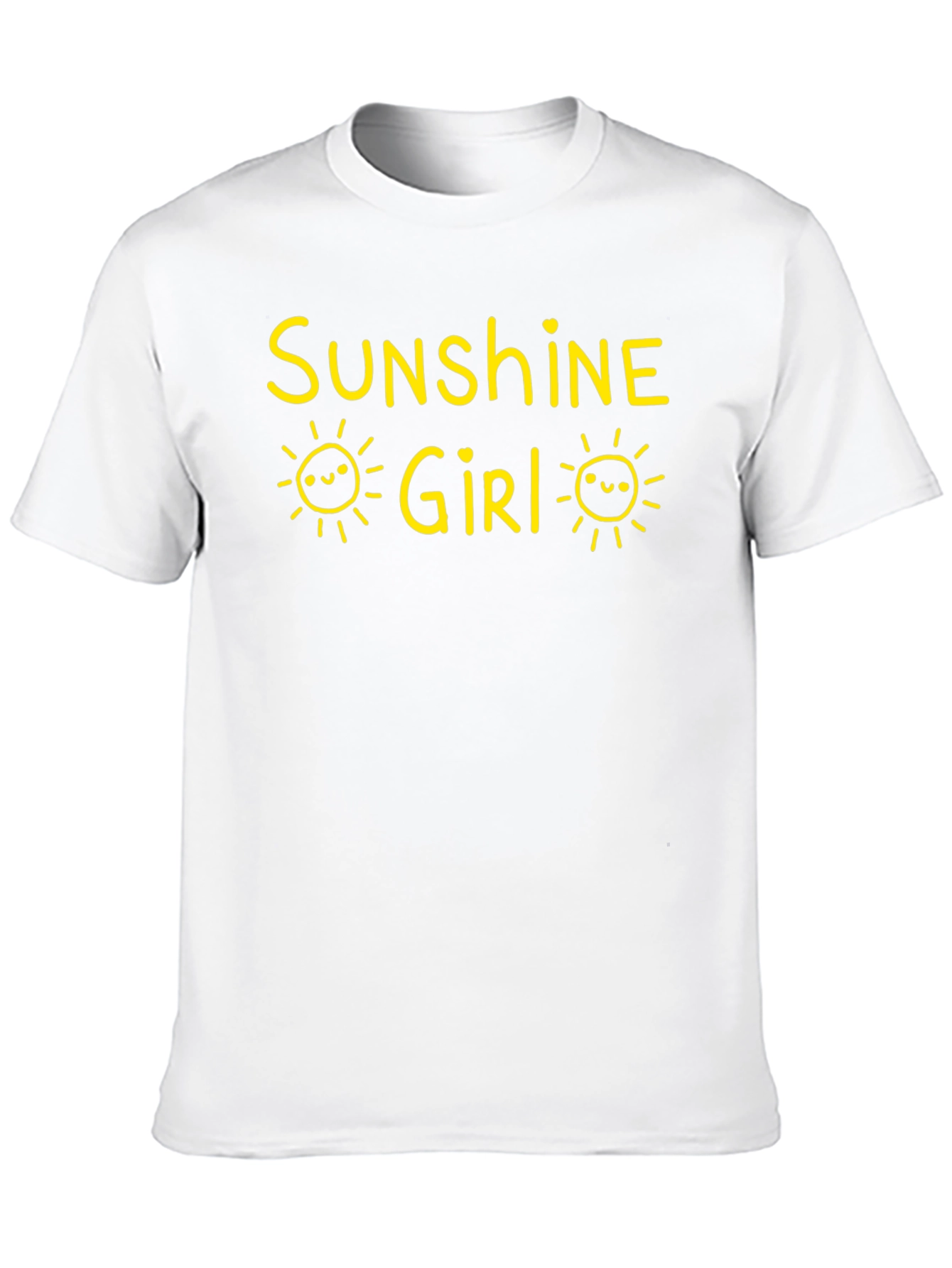 Black Sunshine Girl Graphic Tee - Black Cotton T-Shirt view 10