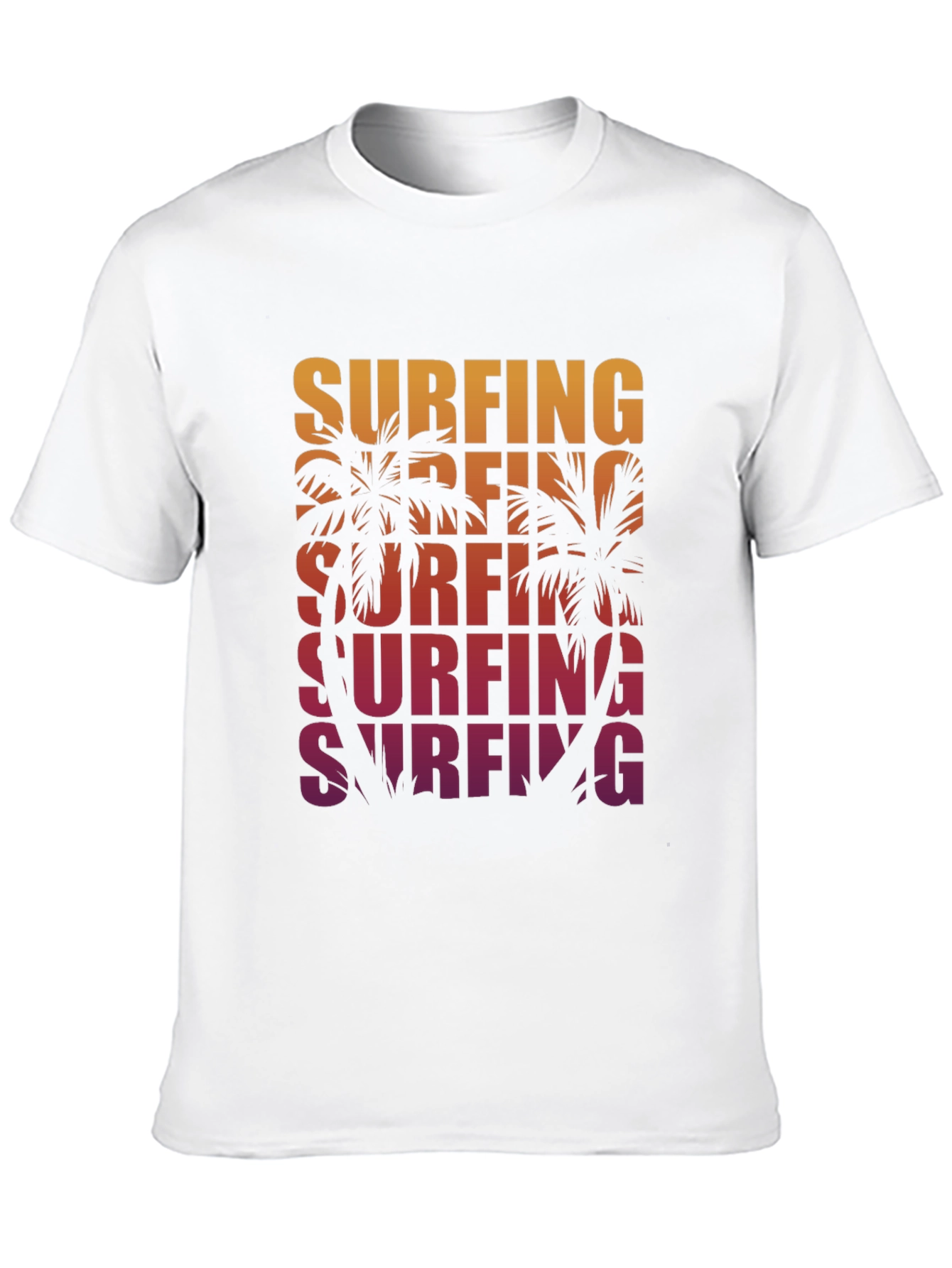 Black Surfing Palm Tree Graphic Tee - Retro Style view 10