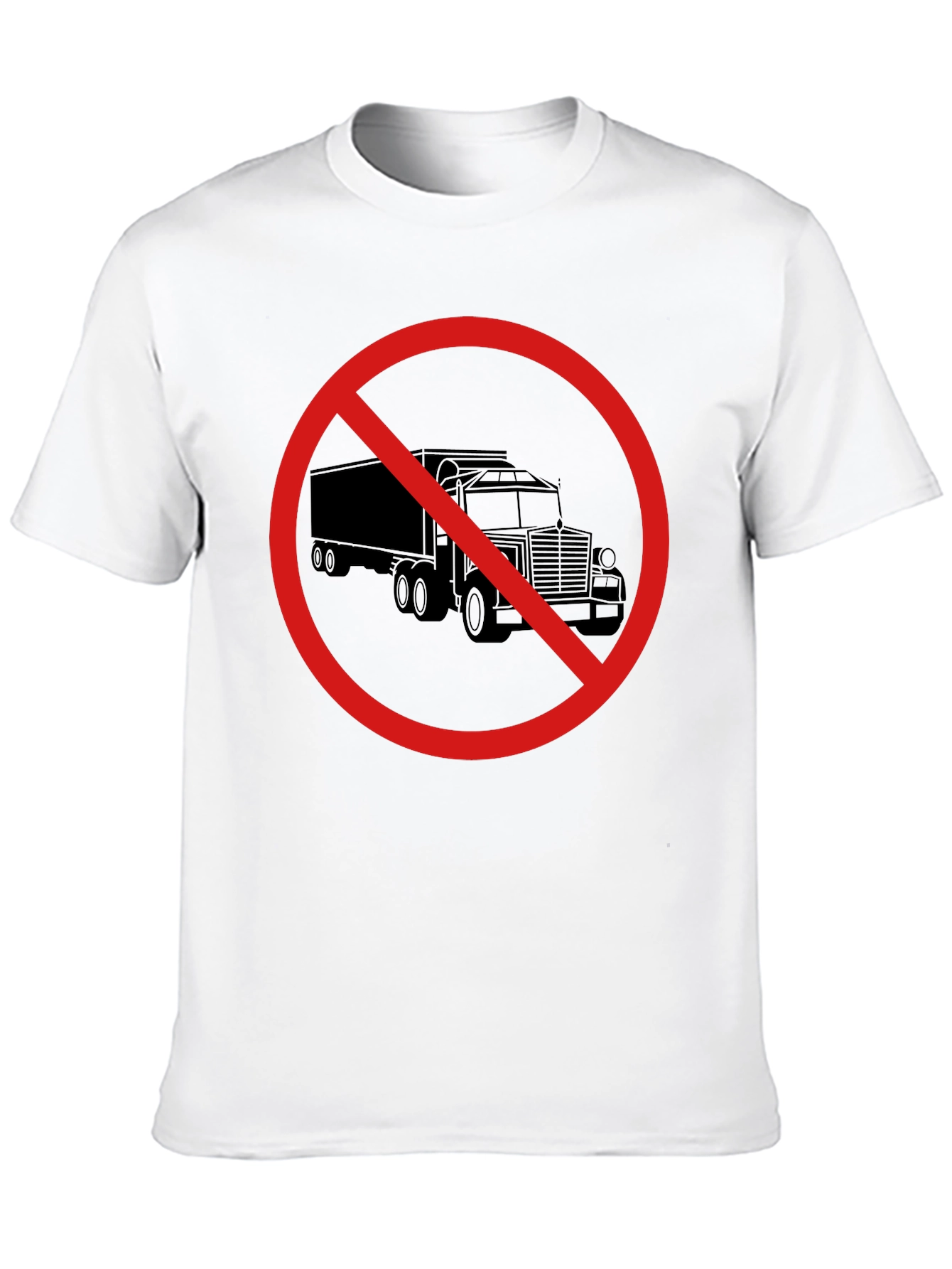Black No Trucks Allowed Graphic Tee - Black Cotton T-Shirt view 10