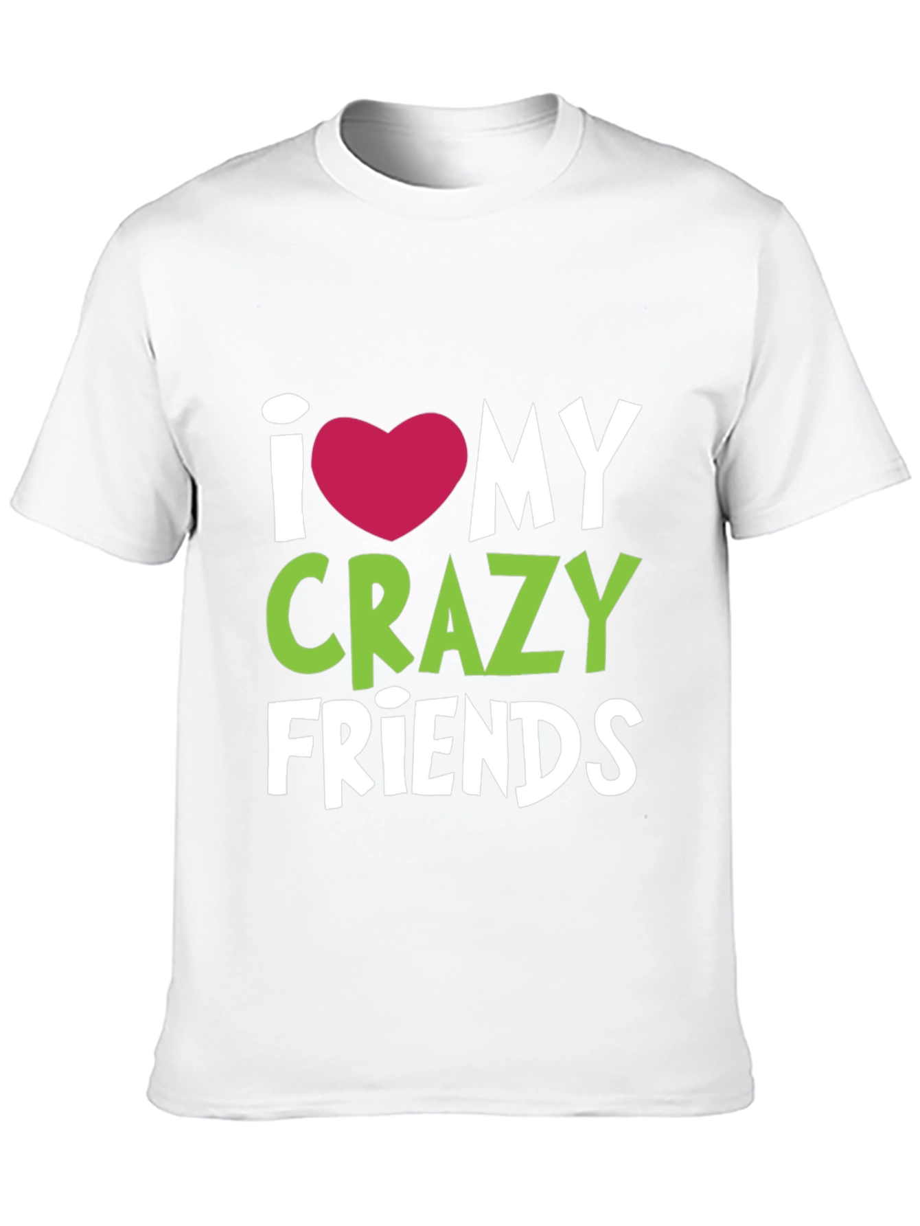 Black I Heart My Crazy Friends T-Shirt - Fun Novelty Tee view 10
