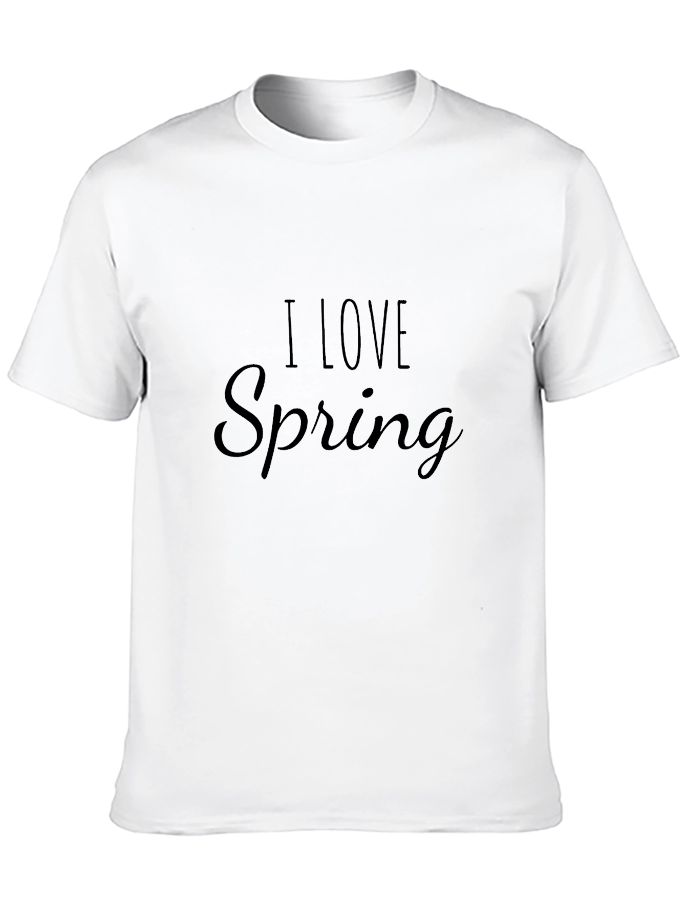 Black I Love Spring Black T-Shirt view 10