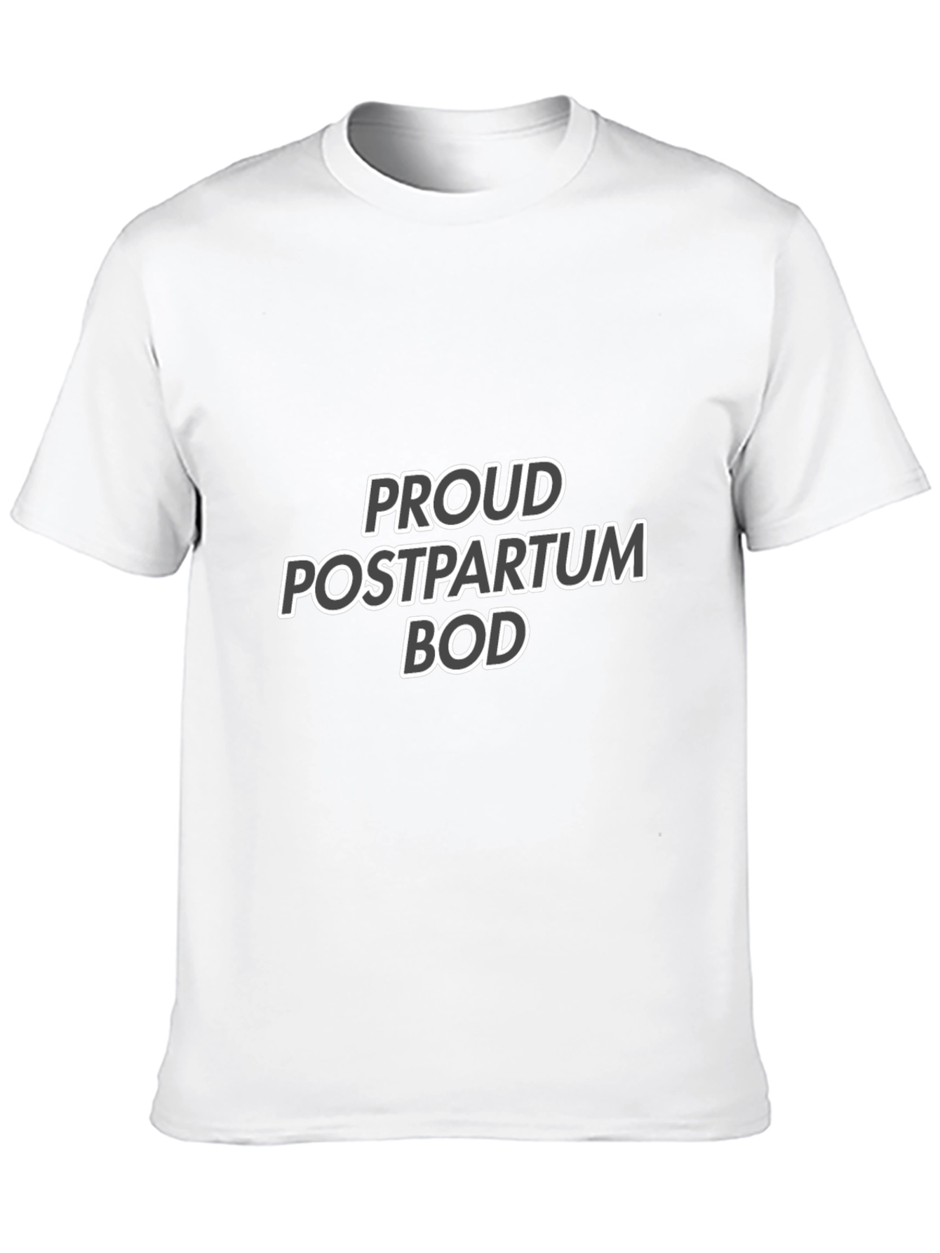 Black Proud Postpartum Bod T-Shirt - Black Cotton Tee view 10
