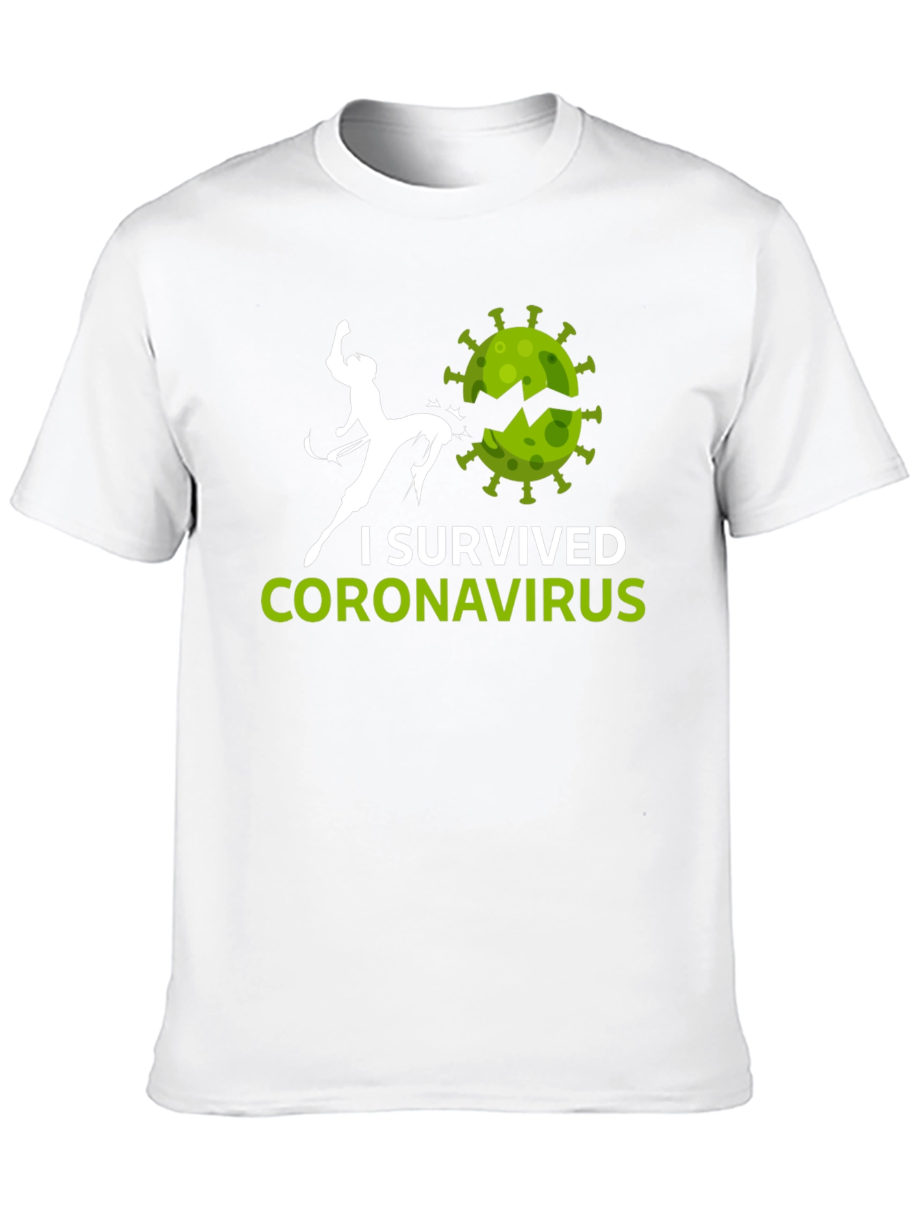 Black I Survived Coronavirus T-Shirt view 10