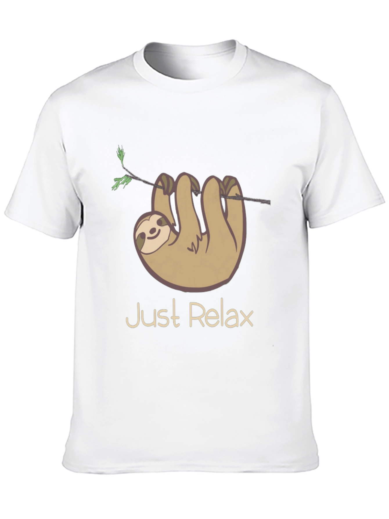 Black Just Relax Sloth Graphic Tee - Casual Comfort view 10