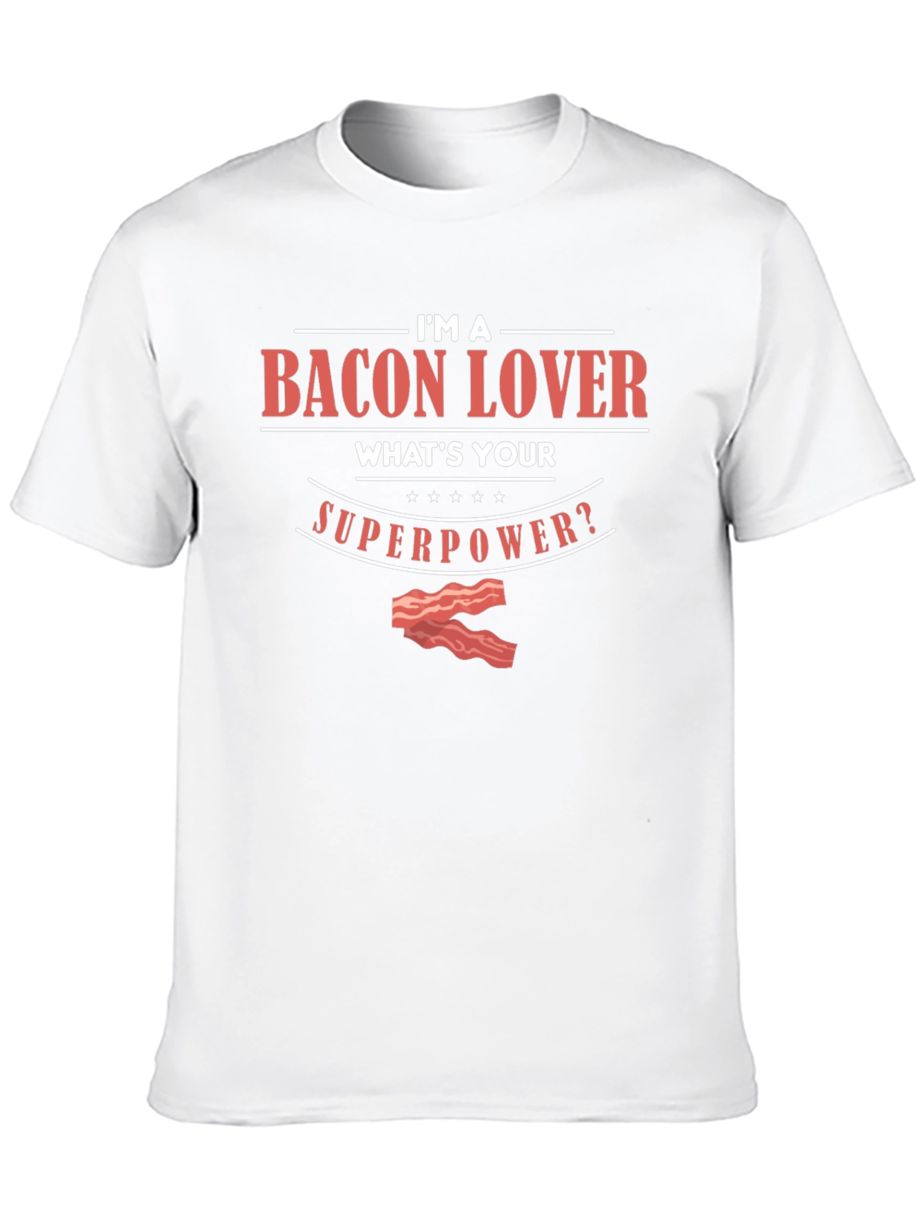 Black Bacon Lover Superpower Graphic Tee - Black Cotton view 10