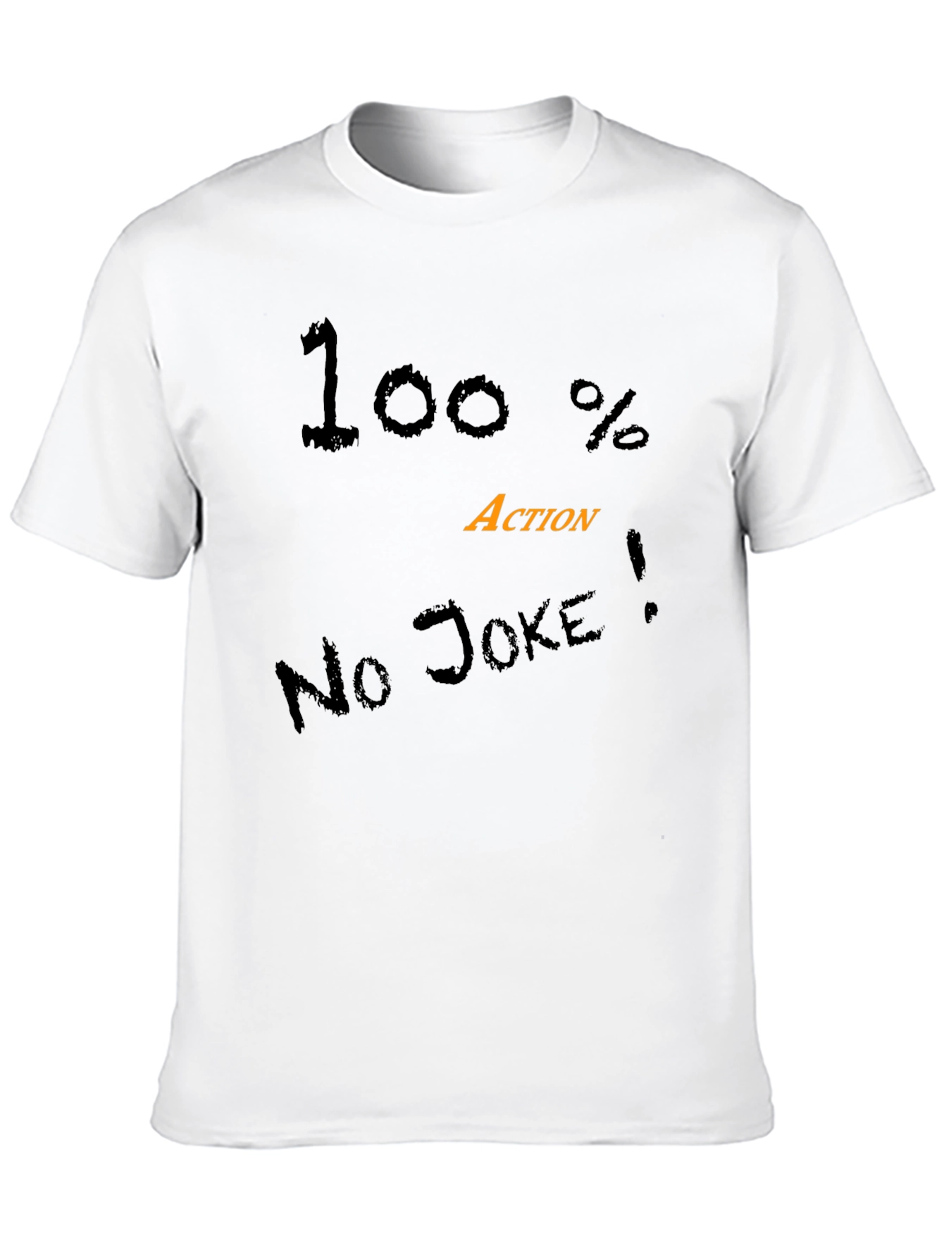 Black 100% Action Black Graphic Tee - No Joke! view 10