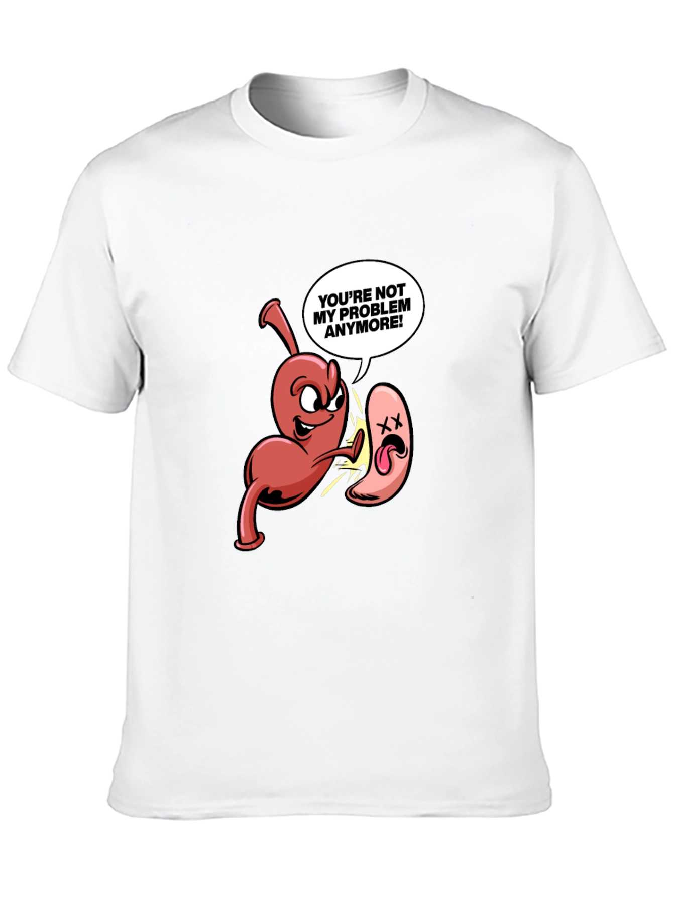 Black Funny Anatomy Humor T-Shirt - "Not My Problem Anymore!" view 10